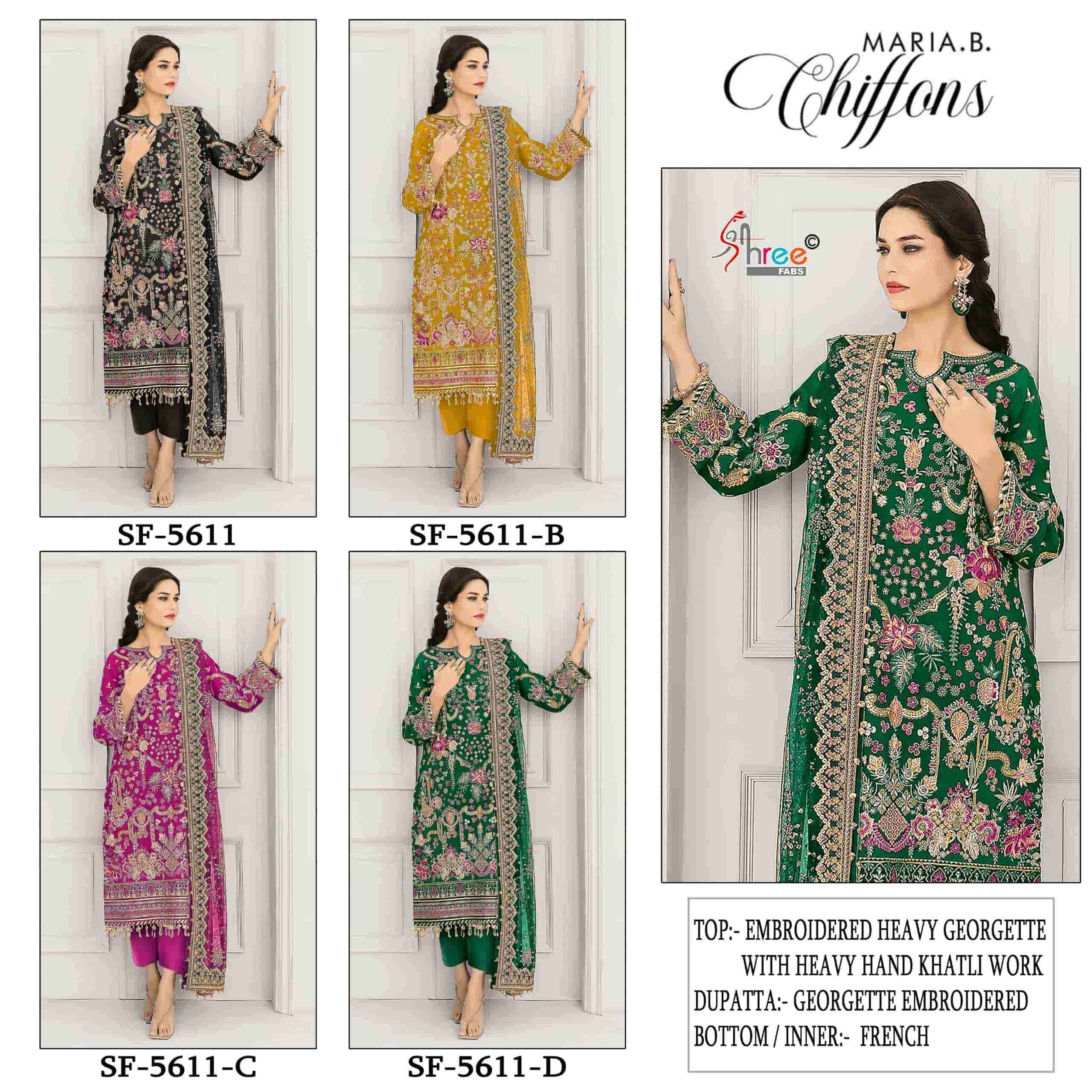 Shree Fabs Sf 5611 Abcd Collection Pakistani Dress Material Wholesale Price ( 4 Pcs Catalogue )