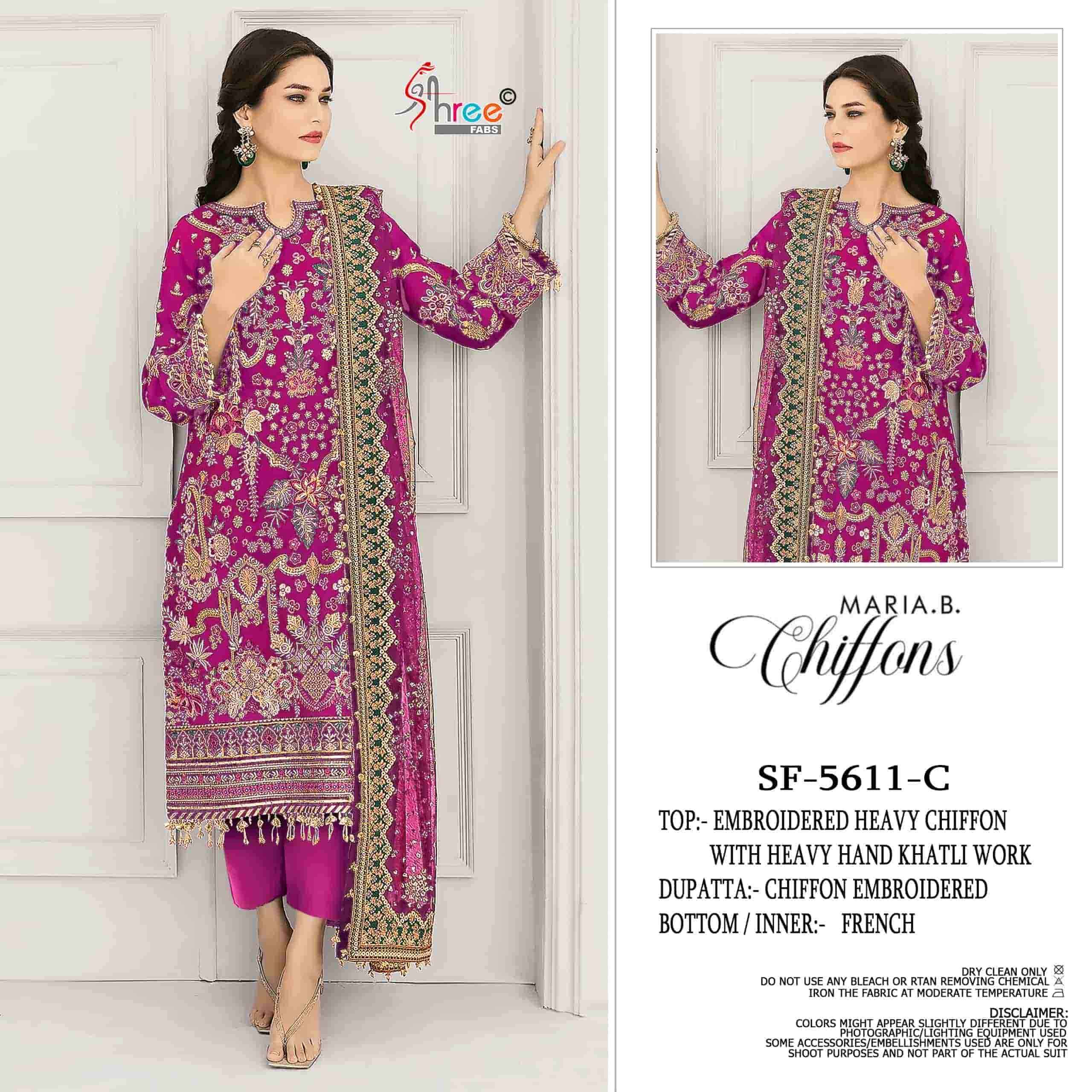 Shree Fabs Sf 5611 Abcd Collection Pakistani Dress Material Wholesale Price ( 4 Pcs Catalogue )