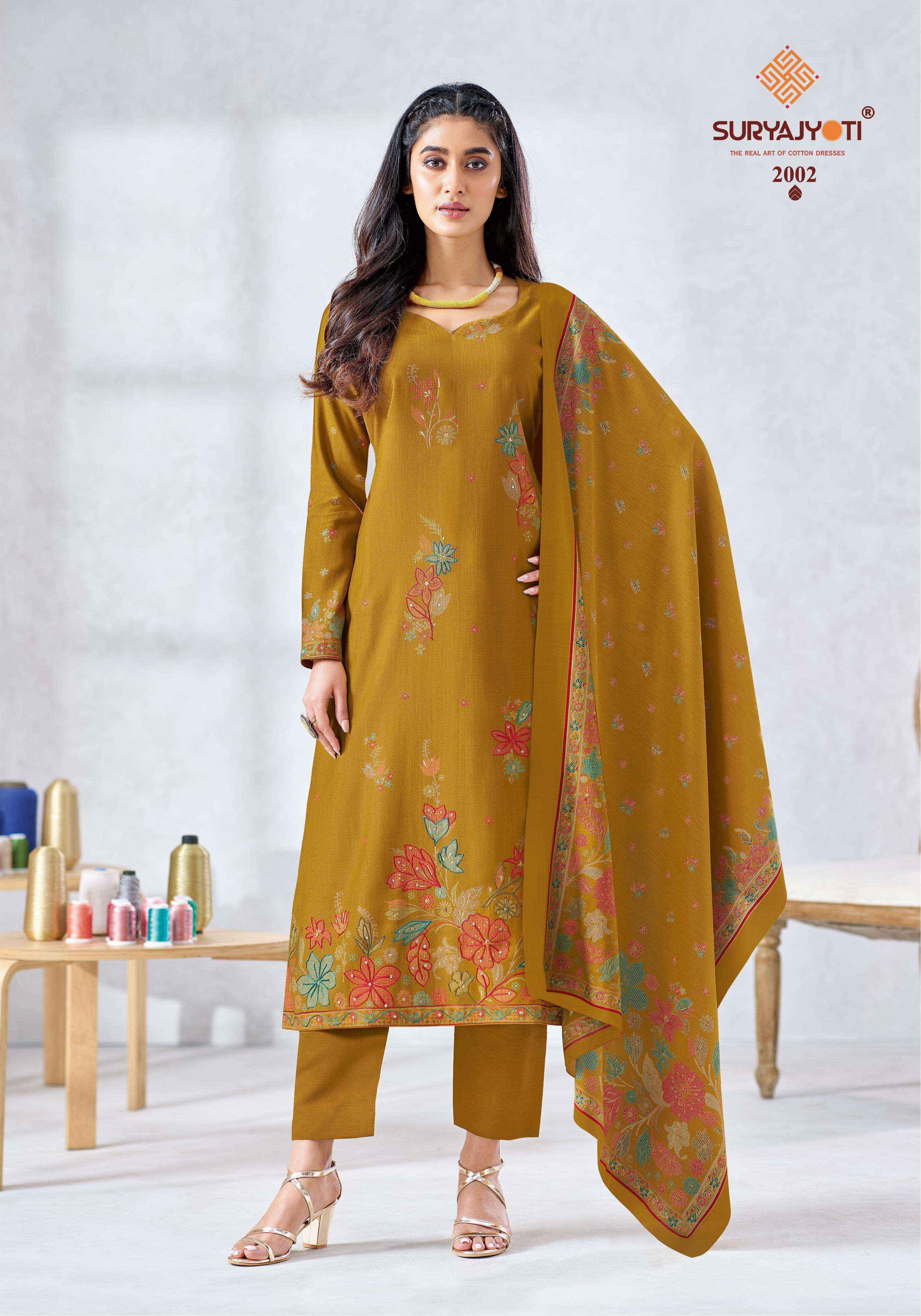 Suryajyoti Chikiri Vol 2 Roman Silk Dress Material Wholesale Price ( 6 Pcs Catalougue )