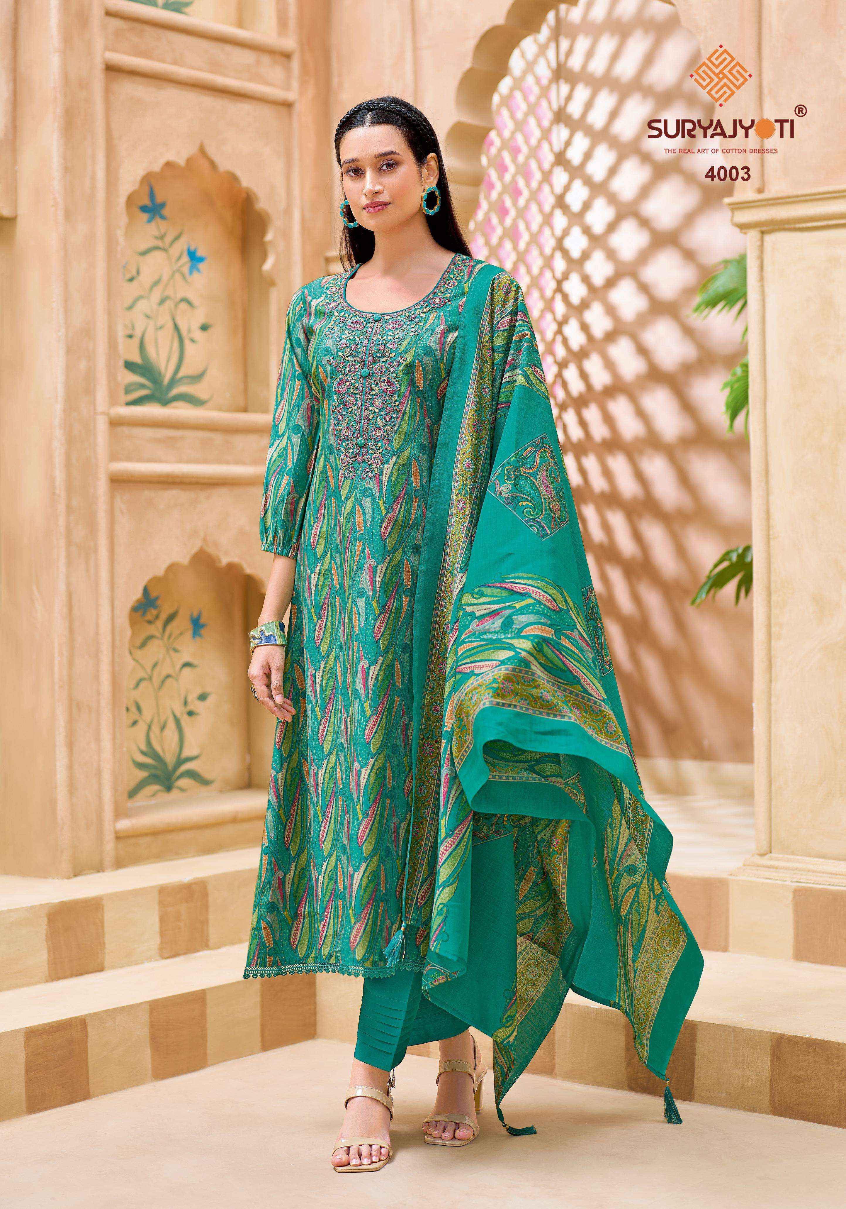 Suryajyoti Parnika Vol 1 Modal Silk Salwar Kameez Wholesale Rate ( 6 Pcs Catalog )