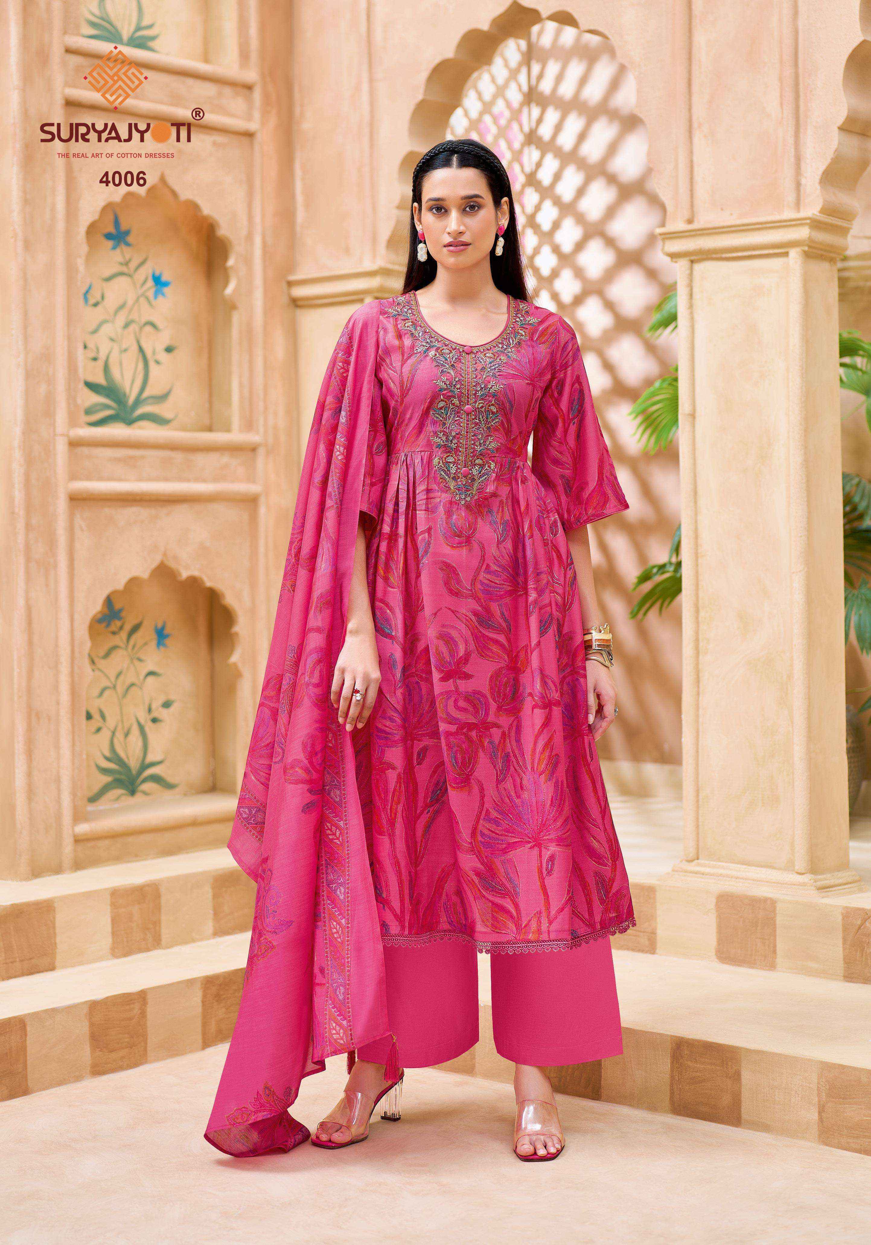 Suryajyoti Parnika Vol 1 Modal Silk Salwar Kameez Wholesale Rate ( 6 Pcs Catalog )