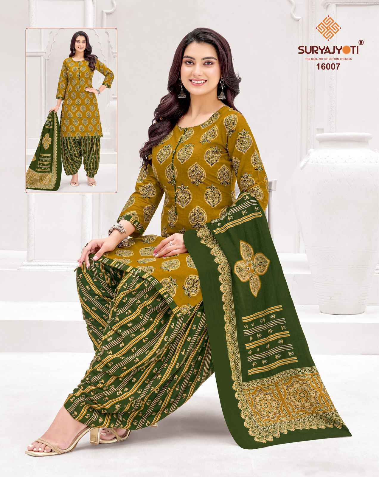 Suryajyoti Trendy Patiyala Vol 16 Cotton Dress Material Wholesale Price ( 20 pcs Catalogue )