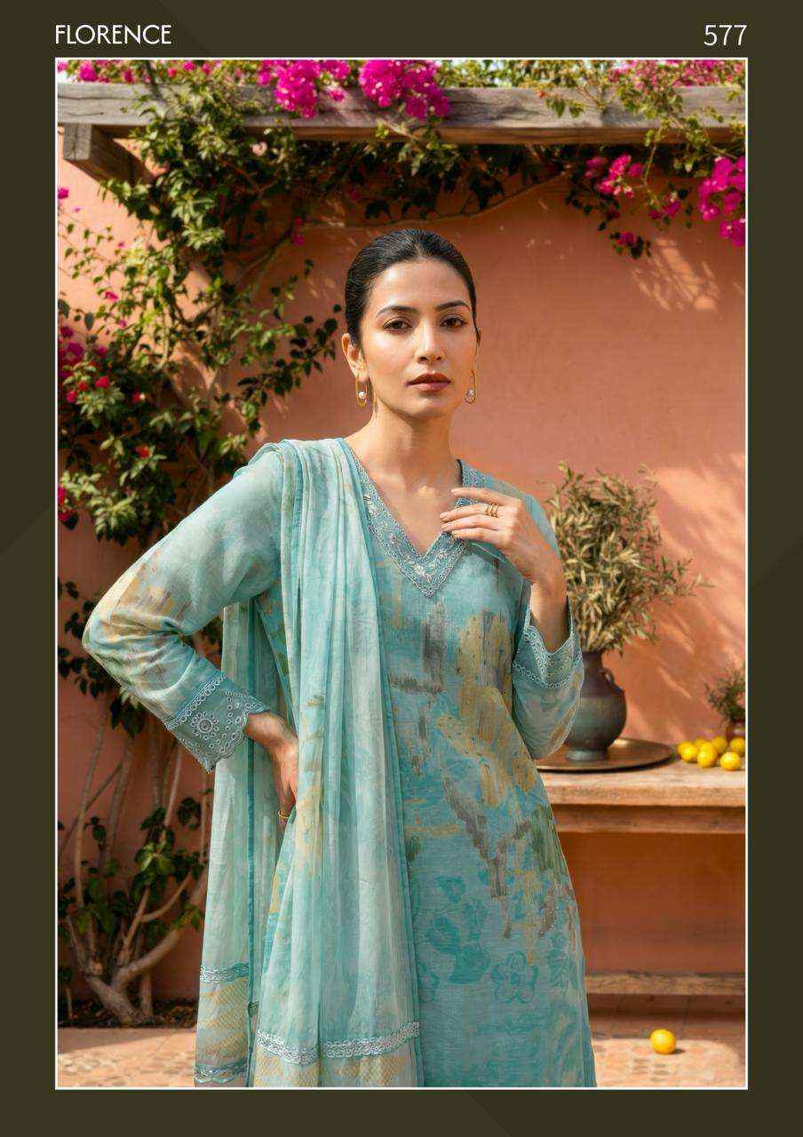 T And M Designer Florence Digital Printed Organdy Salwar Kameez Wholesale Rate ( 6 Pcs Catalog )