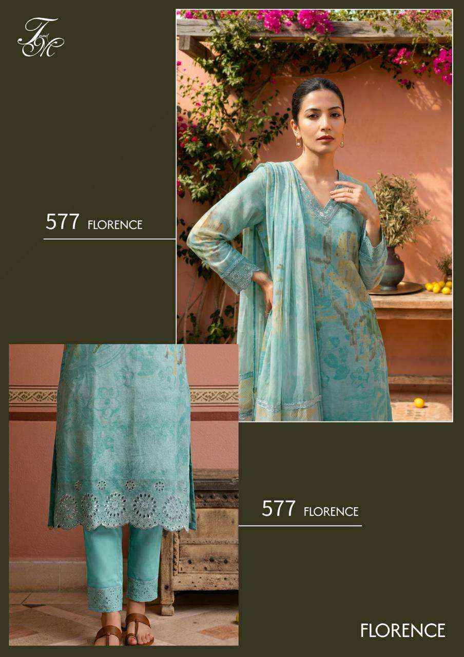 T And M Designer Florence Digital Printed Organdy Salwar Kameez Wholesale Rate ( 6 Pcs Catalog )
