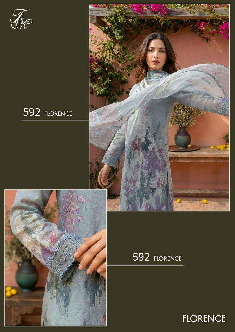 T And M Designer Florence Digital Printed Organdy Salwar Kameez Wholesale Rate ( 6 Pcs Catalog )