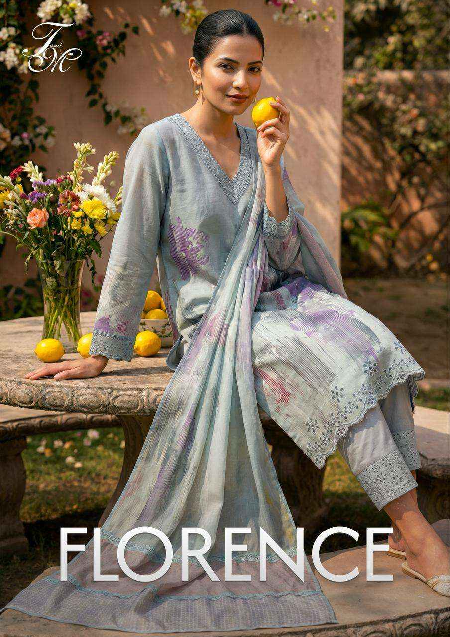 T And M Designer Florence Digital Printed Organdy Salwar Kameez Wholesale Rate ( 6 Pcs Catalog )