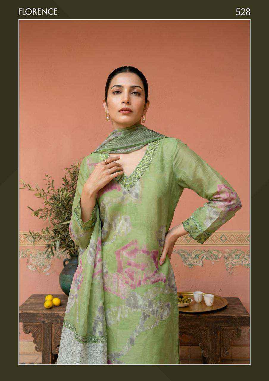 T And M Designer Florence Digital Printed Organdy Salwar Kameez Wholesale Rate ( 6 Pcs Catalog )