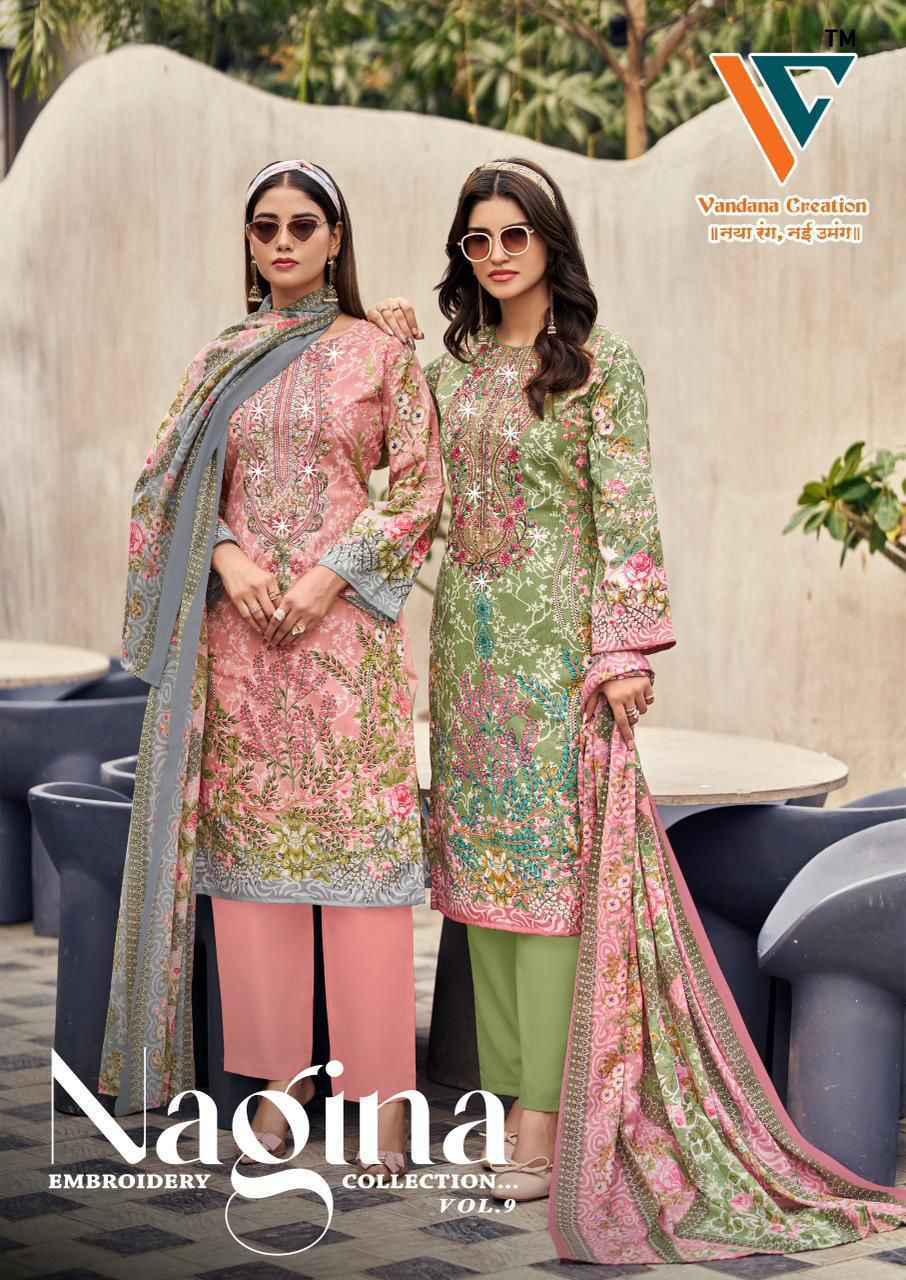 Vandana Creation Nagina‎ Vol 9 Cotton Dress Material Wholesale Price ( 8 Pcs Catalog )