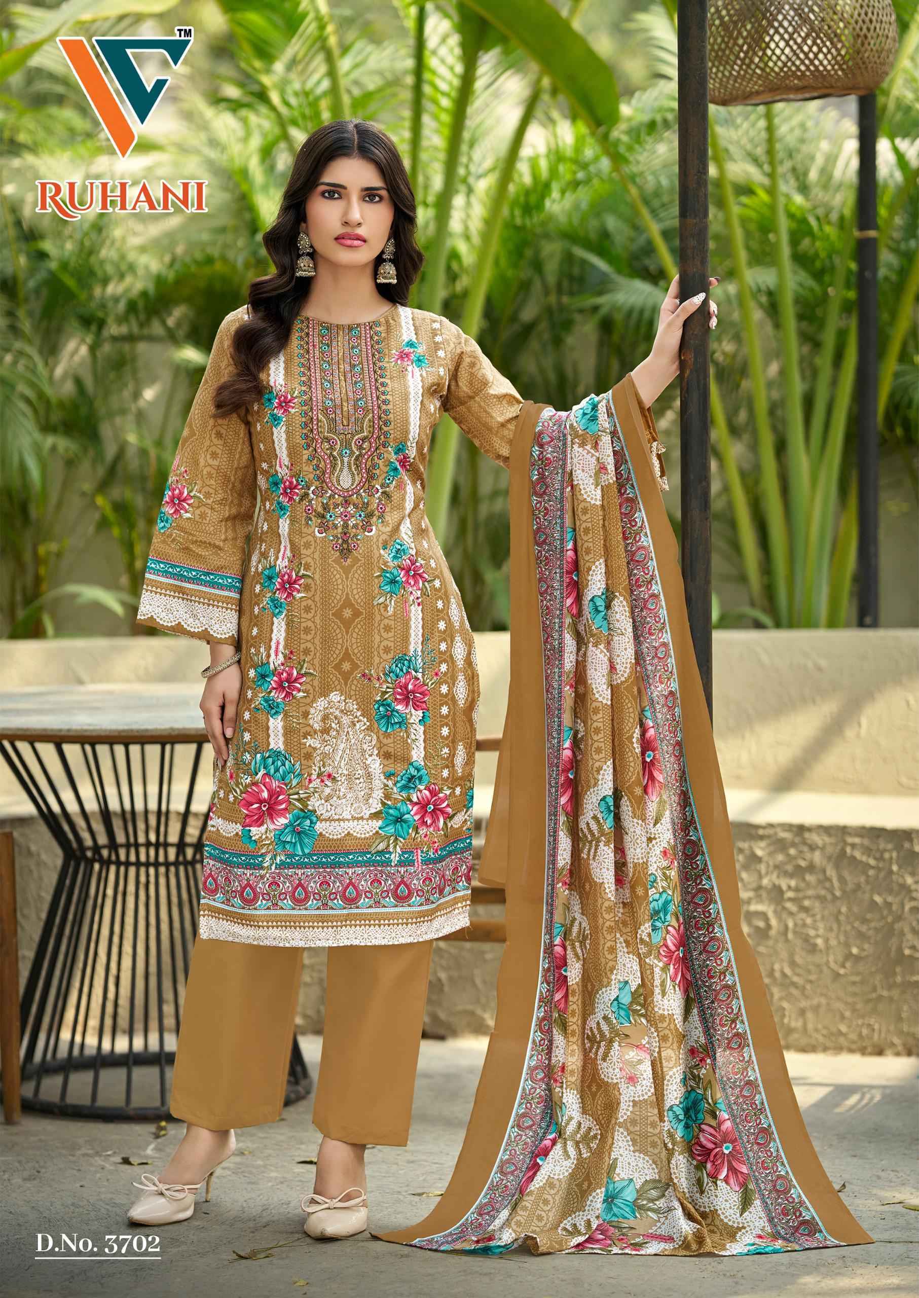 Vandana Creation Ruhani Vol 37 Cotton Salwar Kameez Wholesale Rate (  8 Pcs Catalog )