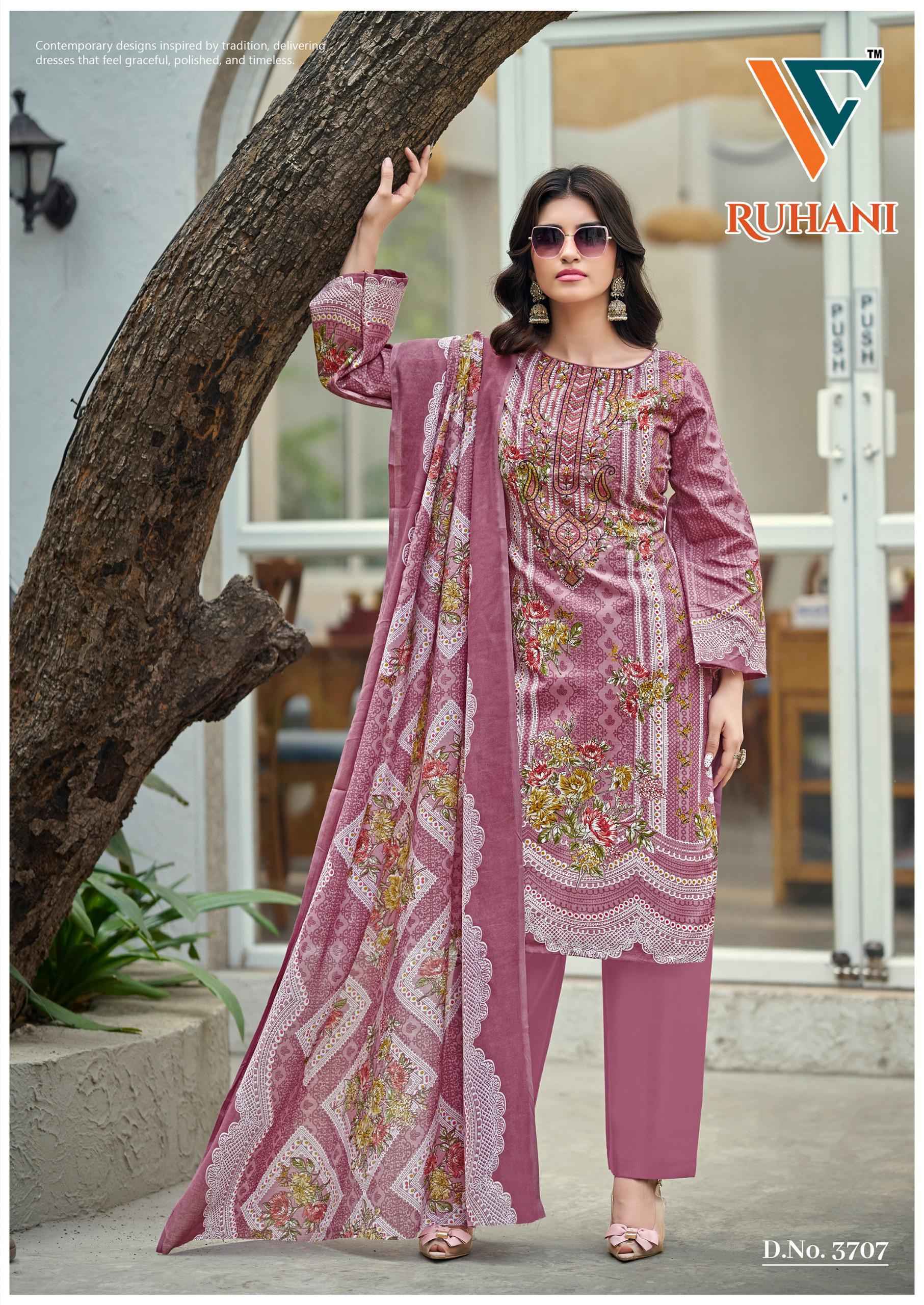 Vandana Creation Ruhani Vol 37 Cotton Salwar Kameez Wholesale Rate (  8 Pcs Catalog )