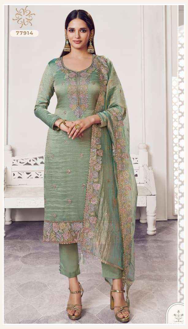 Vinay Fashion Kuleesh Poshak Partywear Style Designer Suit Wholesale Rate ( 4 Pcs Catalog )