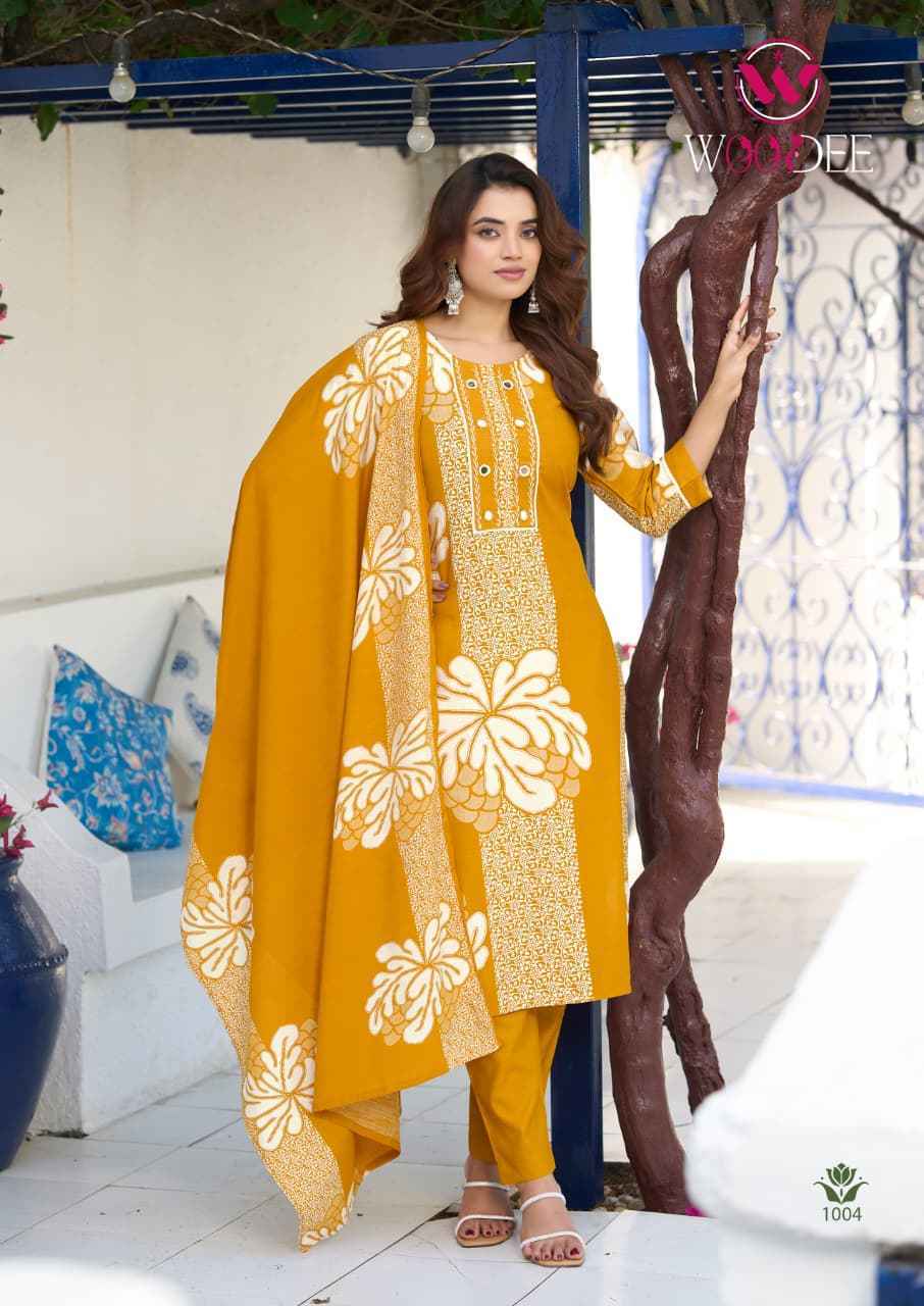 Woodee Tanya Viscose Kurti Combo Wholesale Rate ( 6 Pcs Catalog )