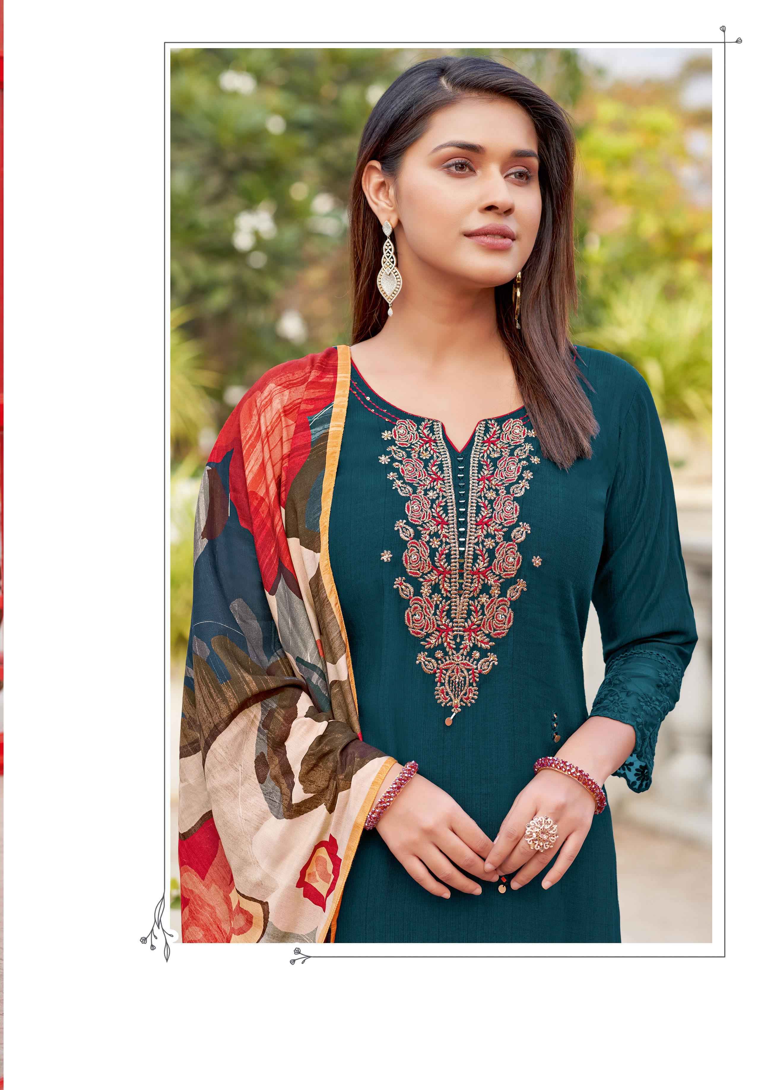 Wooglee Ehsaas Viscose Kurti Combo Ste Wholesale Rate ( 6 Pcs Catalog )