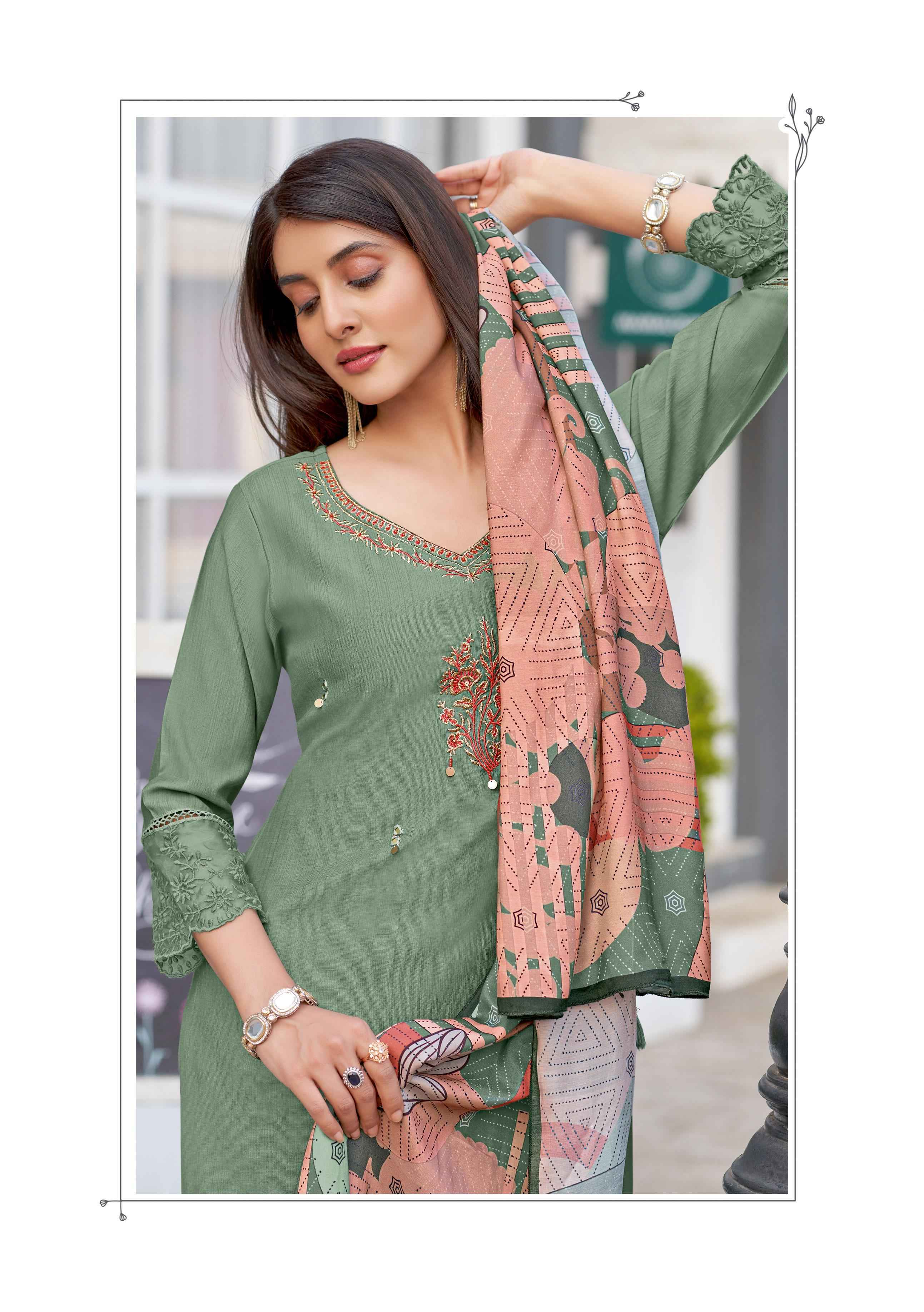 Wooglee Ehsaas Viscose Kurti Combo Ste Wholesale Rate ( 6 Pcs Catalog )
