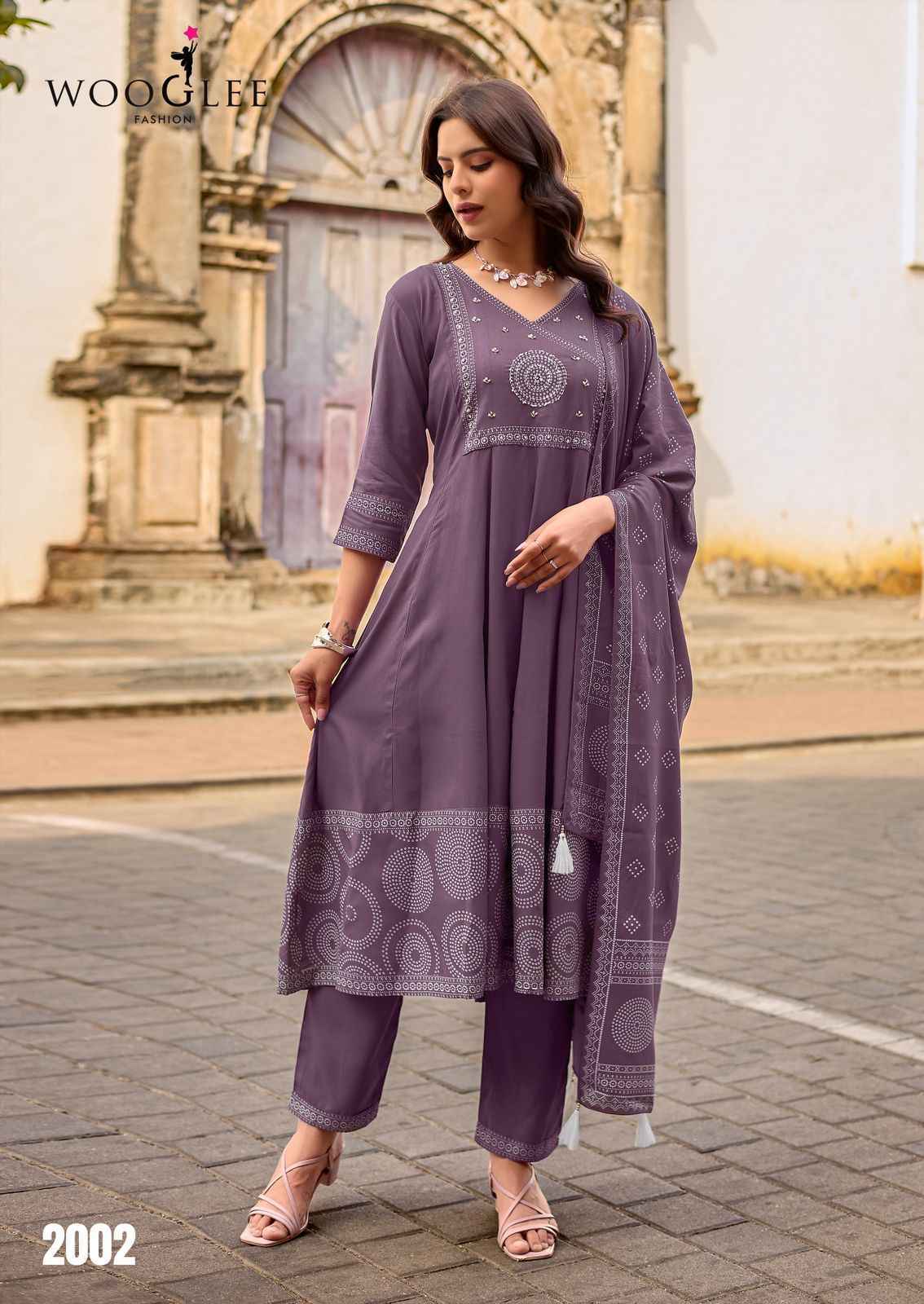 Wooglee Rangveli Rayon Kurti Combo Set Wholesale Rate ( 4 Pcs Catalog )