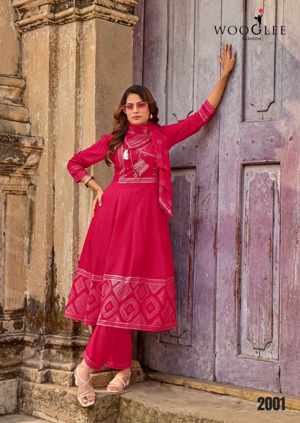 Wooglee Rangveli Rayon Kurti Combo Set Wholesale Rate ( 4 Pcs Catalog )