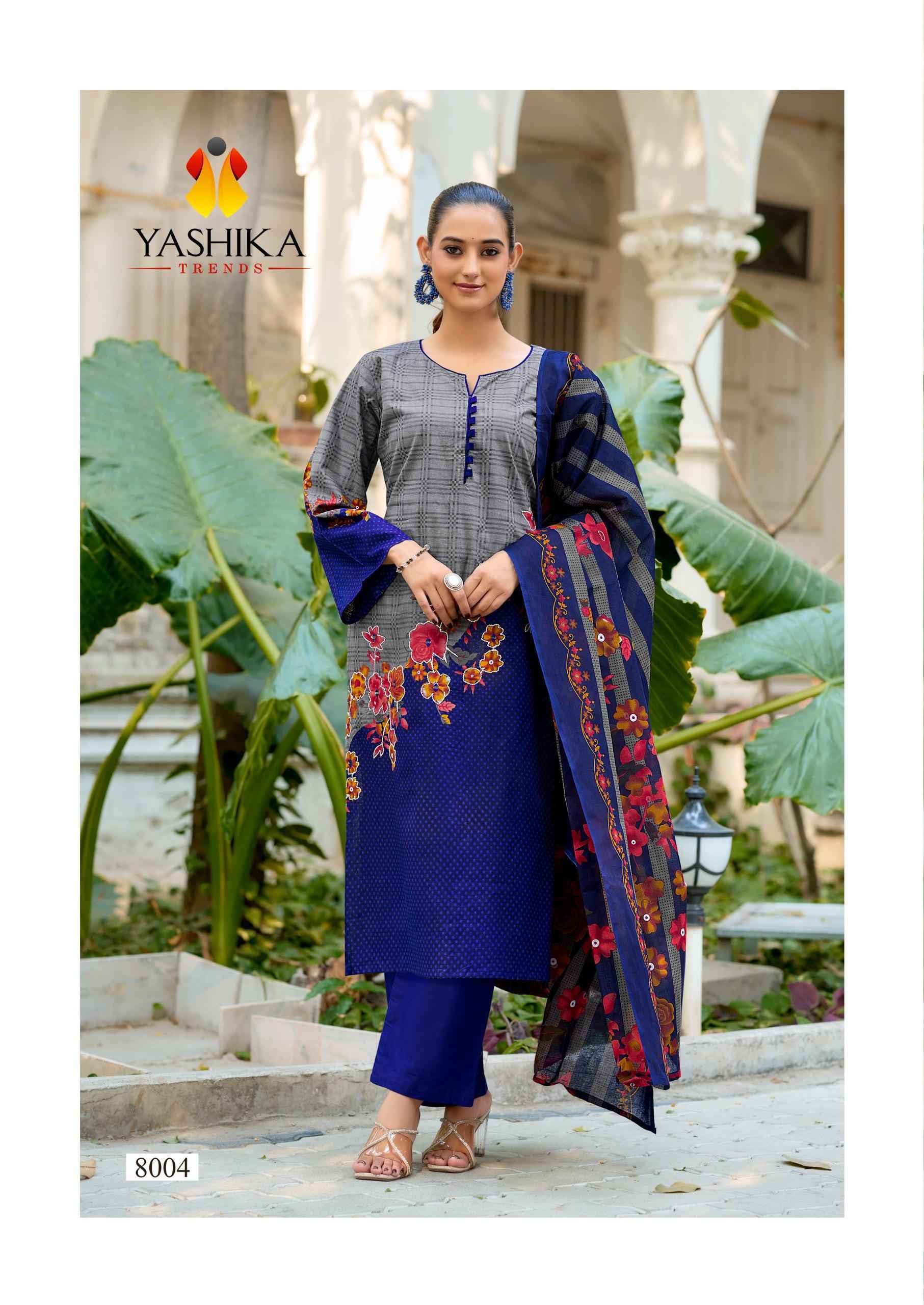 Yashika Trends Dua Vol 8 Cotton Dress Material Wholesale Price ( 8 pcs Catalogue )