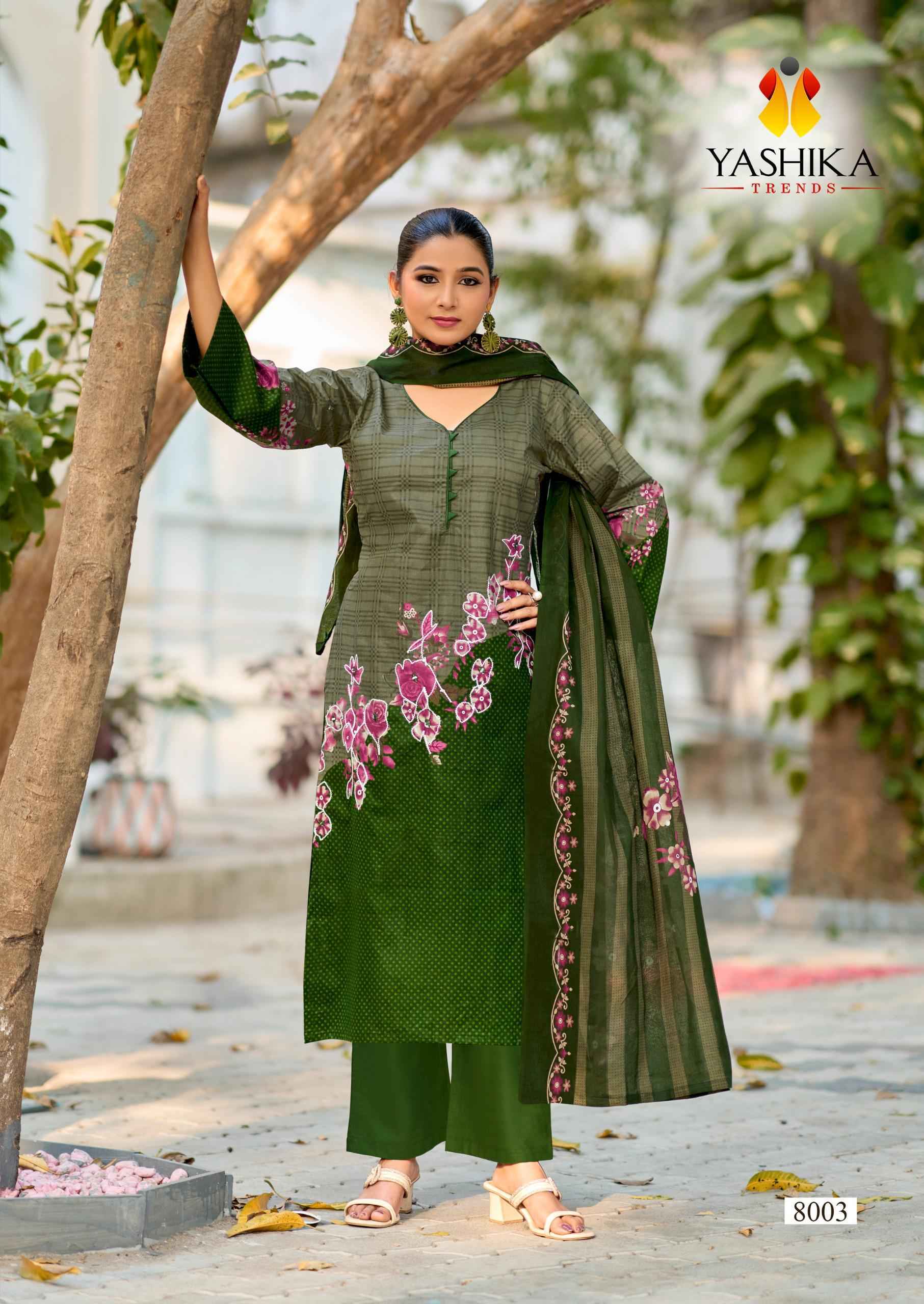 Yashika Trends Dua Vol 8 Cotton Dress Material Wholesale Price ( 8 pcs Catalogue )