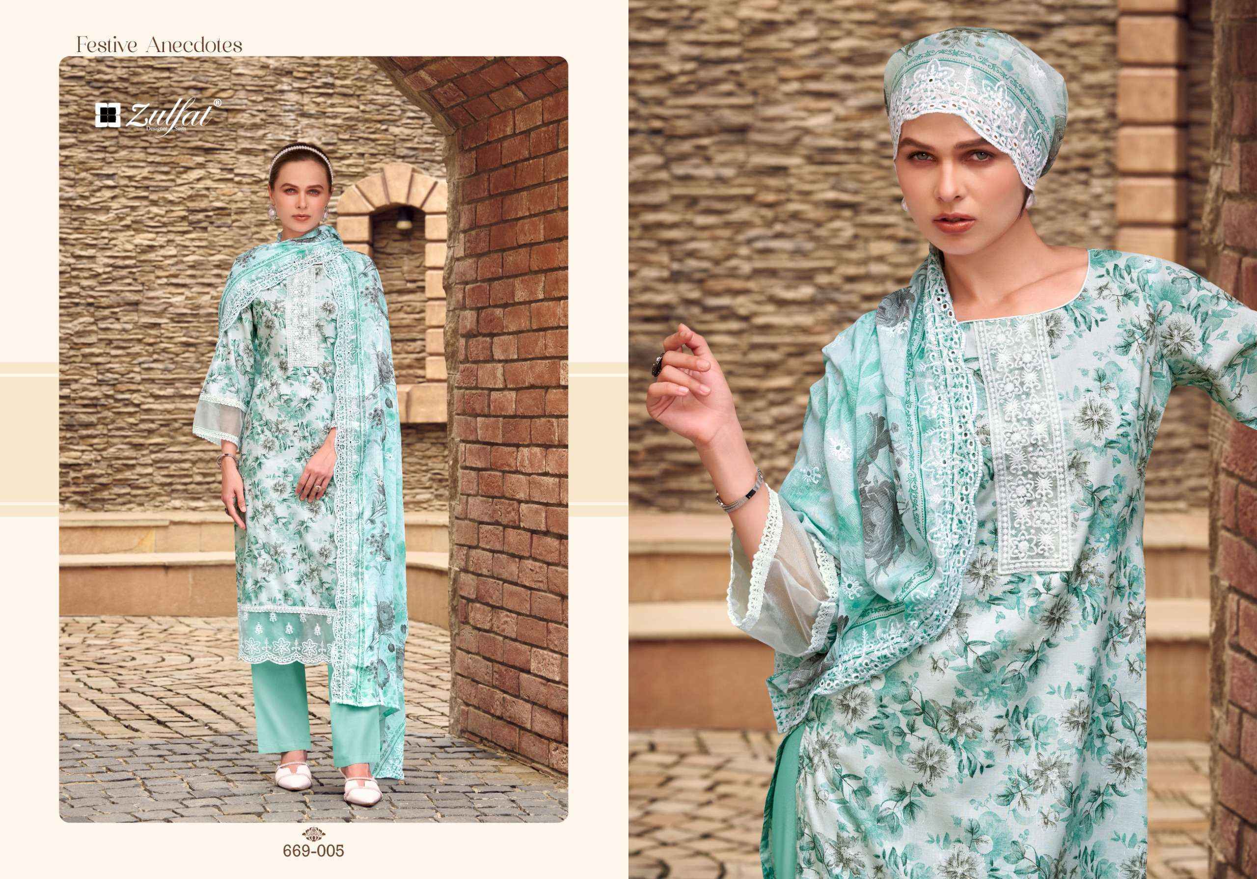Zulfat Kiyara Cotton Salwar Kameez Wholesale Rate ( 6 Pcs Catalog )
