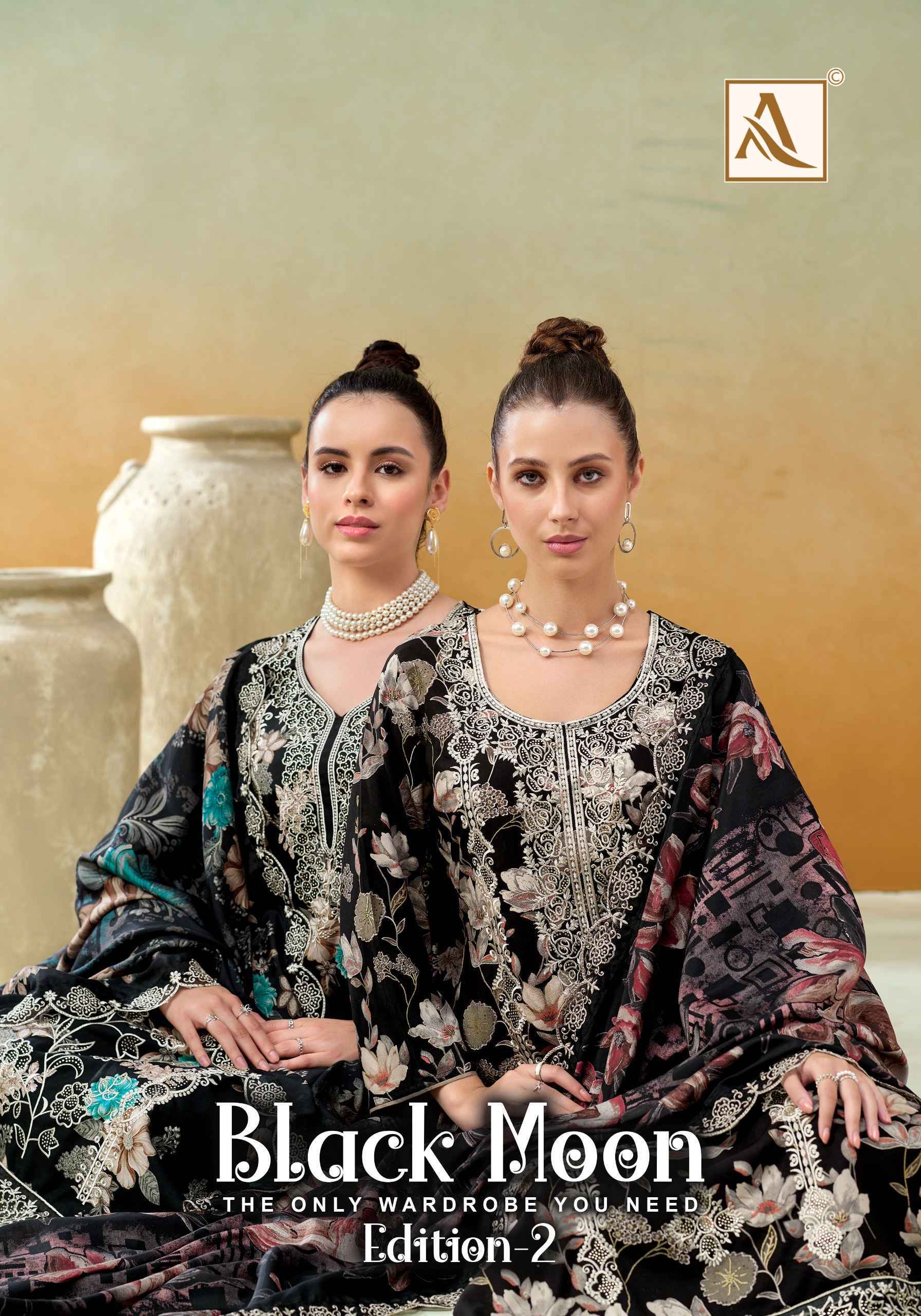 Alok Black Moon Edition 2 Viscose Reyon Salwar Kameez Wholesale Rate ( 6 Pcs Catalog )