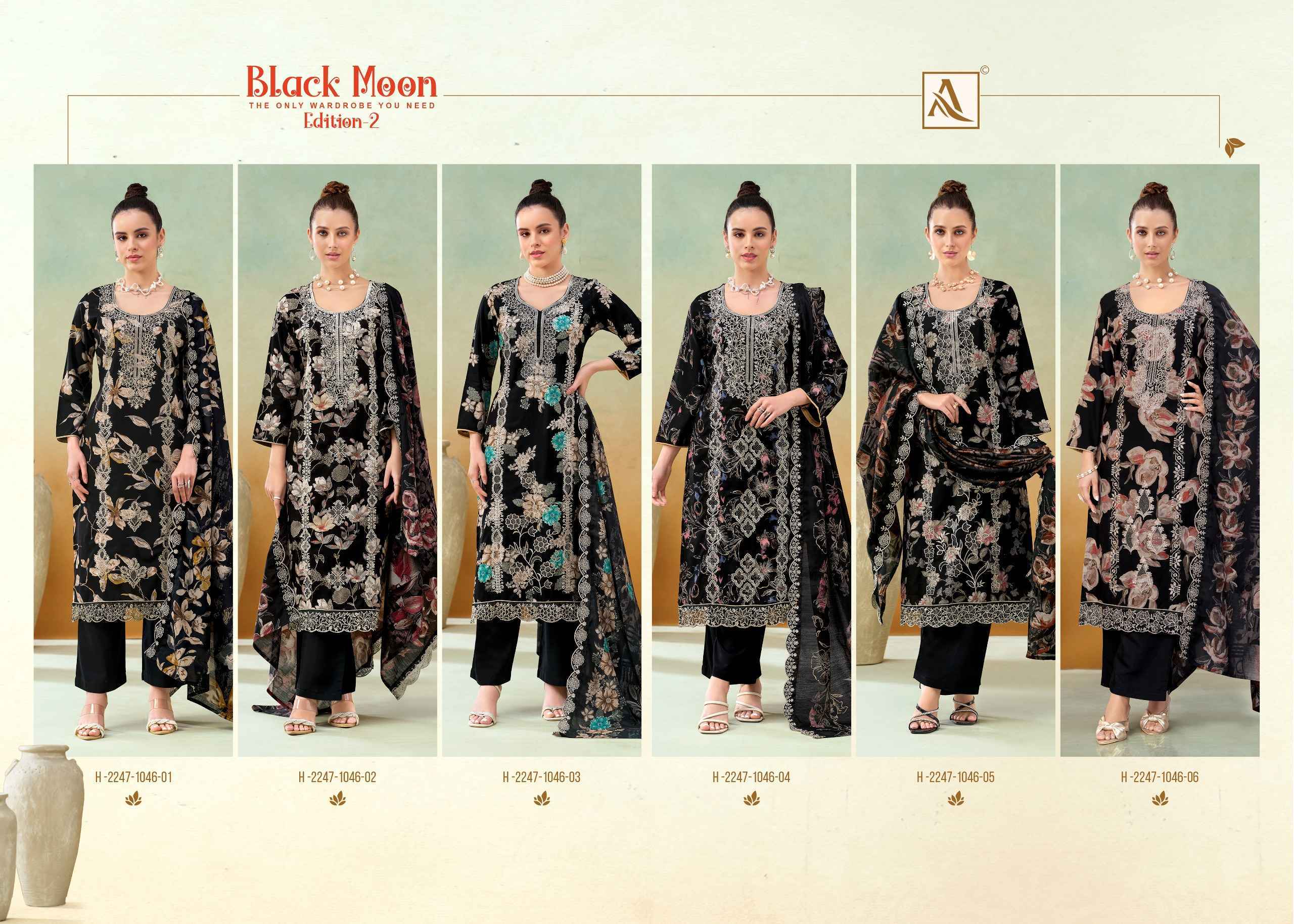 Alok Black Moon Edition 2 Viscose Reyon Salwar Kameez Wholesale Rate ( 6 Pcs Catalog )
