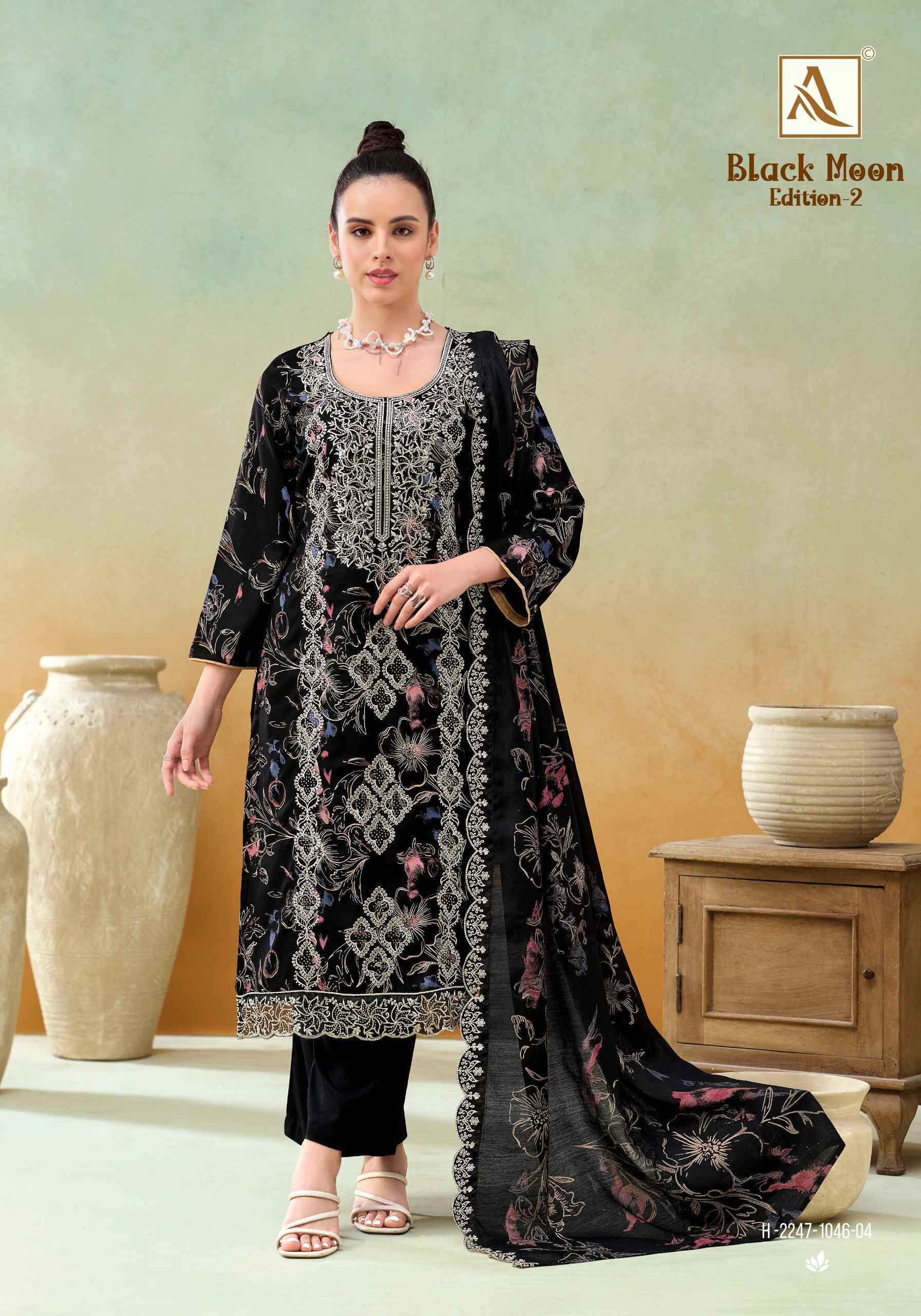 Alok Black Moon Edition 2 Viscose Reyon Salwar Kameez Wholesale Rate ( 6 Pcs Catalog )