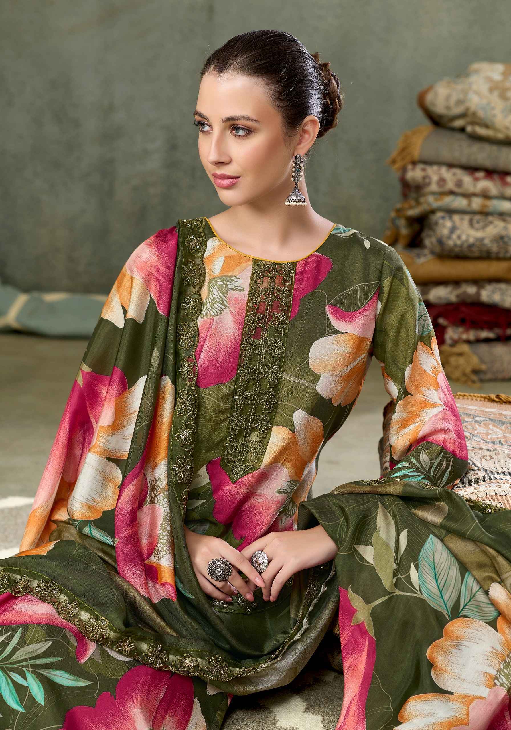 Alok Fariha Edition 6 Muslin Salwar Kameez Wholesale Rate ( 8 Pcs Catalog )