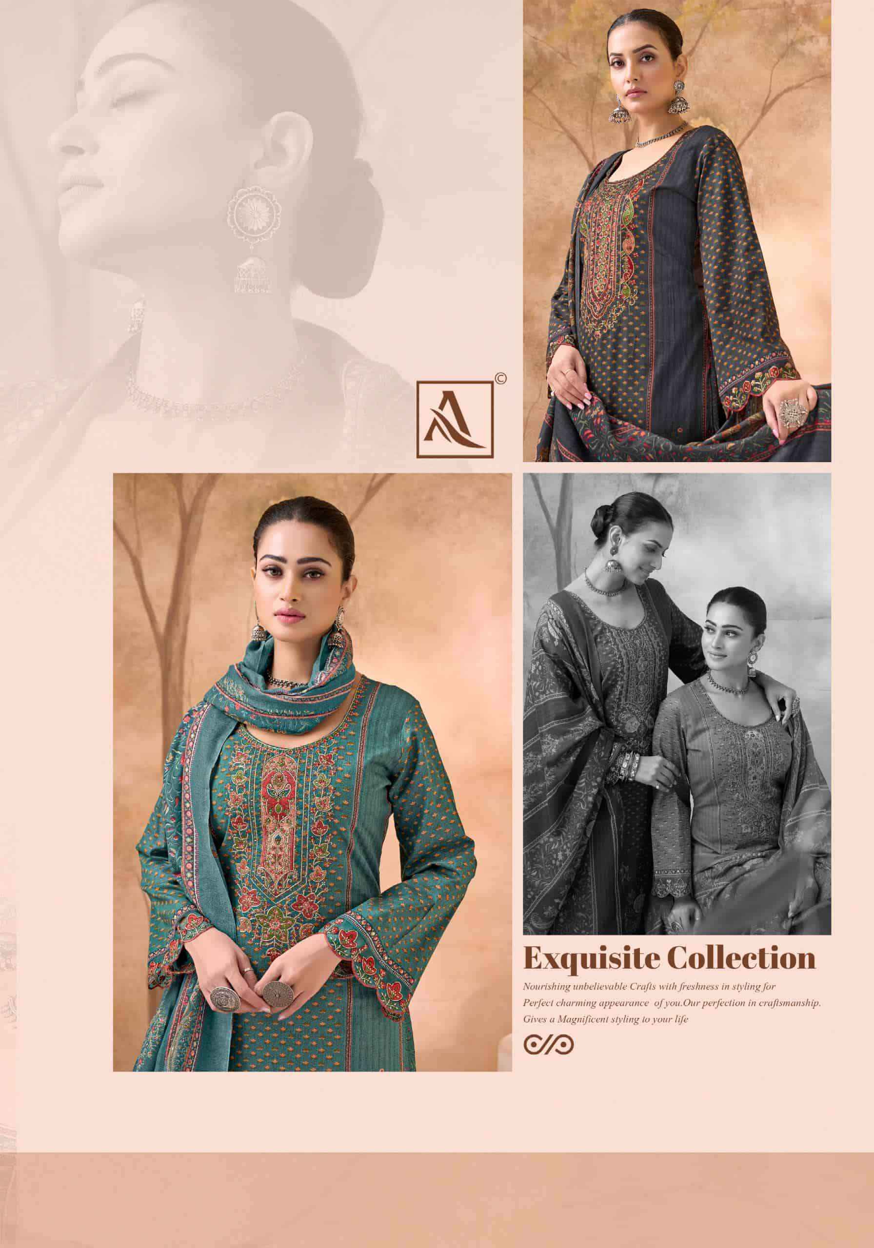 Alok Suit Kalhana Pure Cotton Fancy Salwar Kameez Wholesale Rate ( 6 Pcs Catalog )