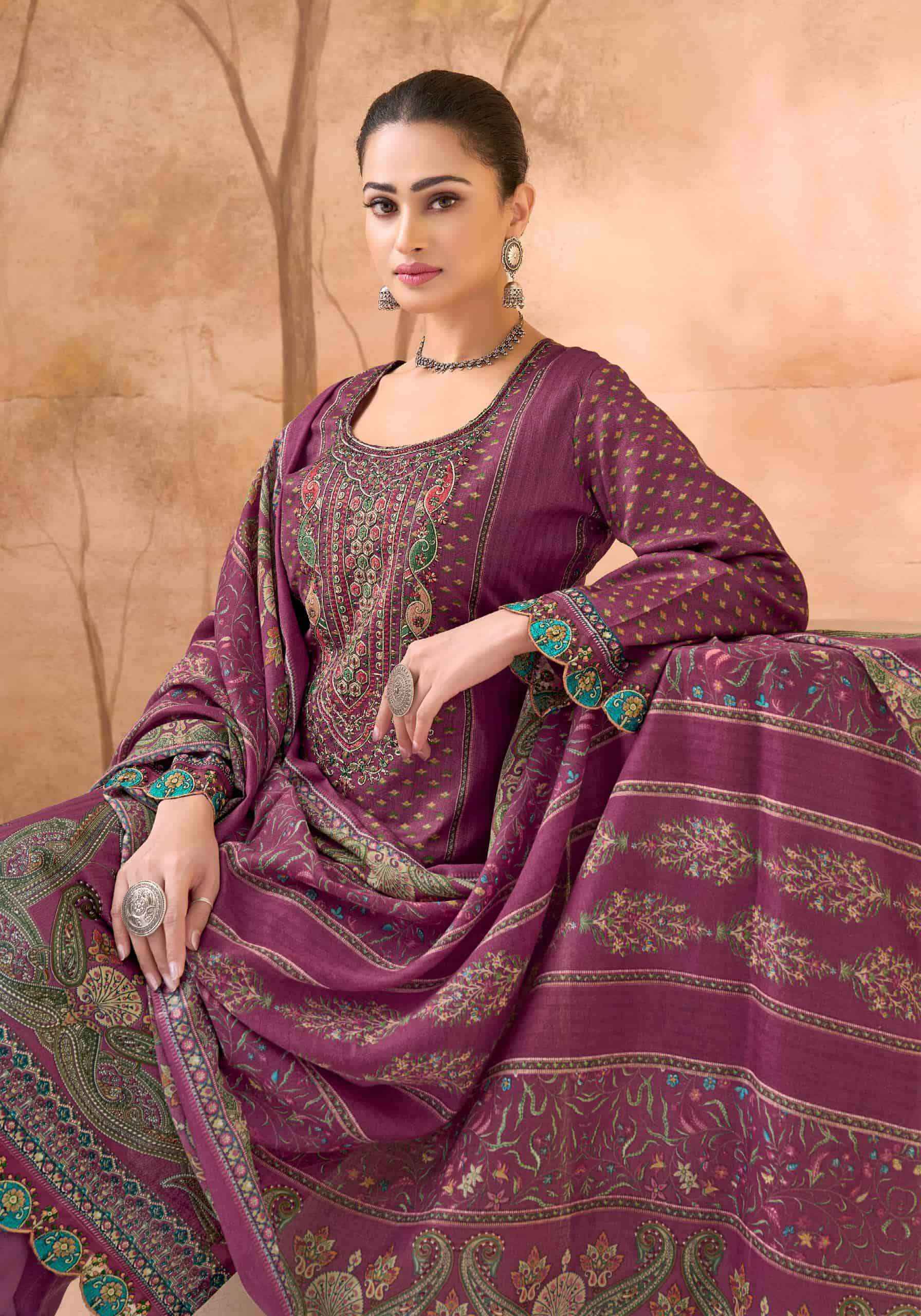 Alok Suit Kalhana Pure Cotton Fancy Salwar Kameez Wholesale Rate ( 6 Pcs Catalog )