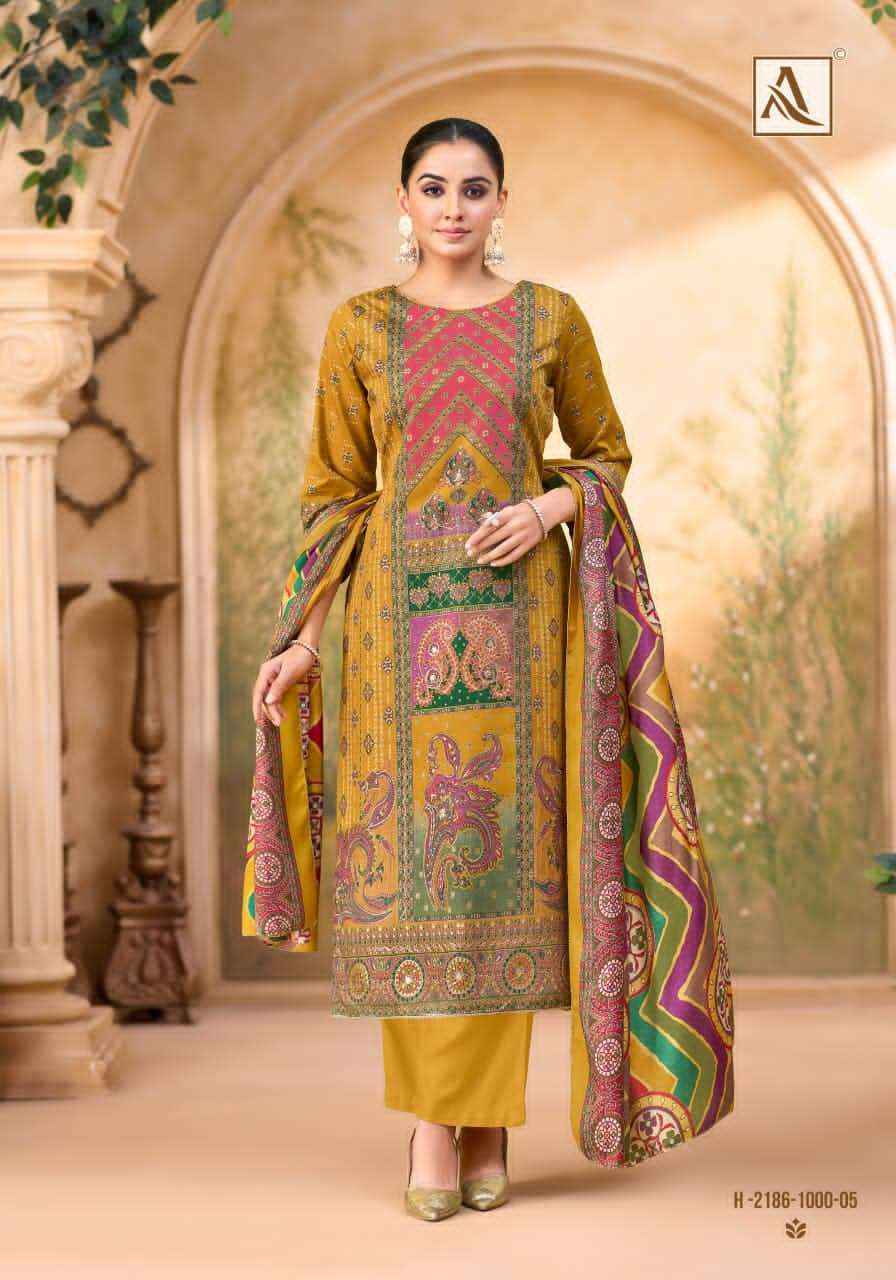 Alok Suit Roop Rekha Fancy Ladies Salwar Kameez Wholesale Rate ( 6 Pcs Catalog )