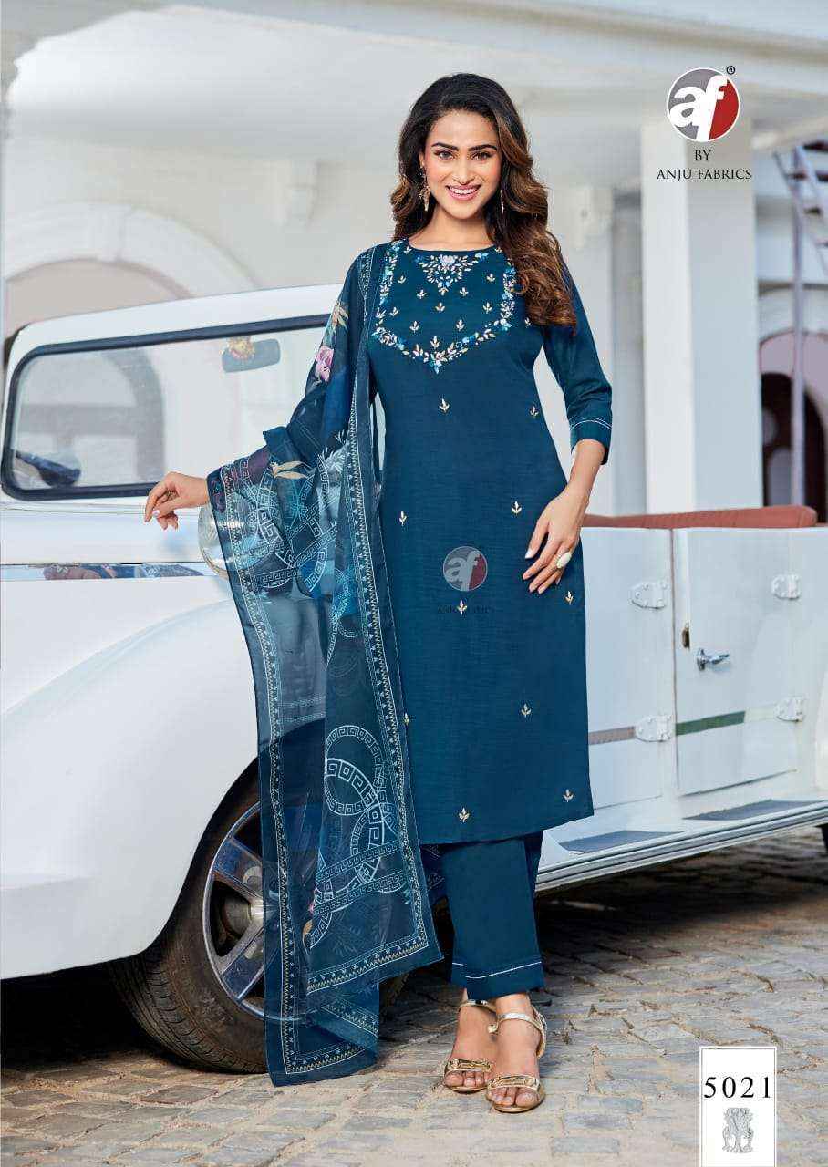 Anju Fabrics Gazal Vol 6 Viscose Nylon Kurti Combo Set Wholesale Rate ( 6 Pcs Catalog )