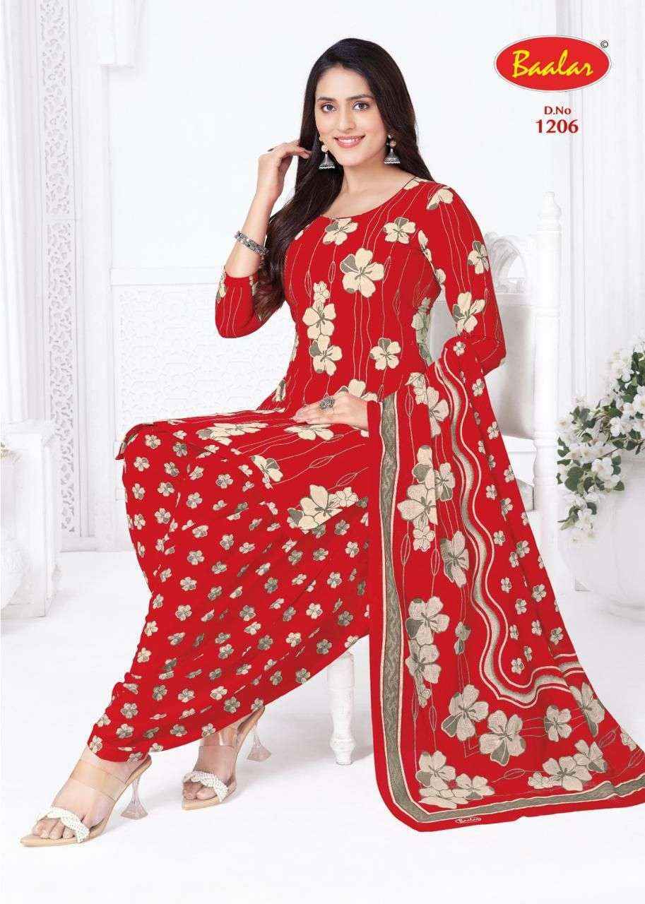 Baalar Cristal Patiyala Vol 12 Cotton Salwar Kameez Wholesale Rate ( 15 Pcs Catalog )