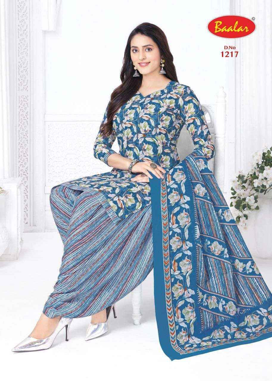 Baalar Cristal Patiyala Vol 12 Cotton Salwar Kameez Wholesale Rate ( 15 Pcs Catalog )