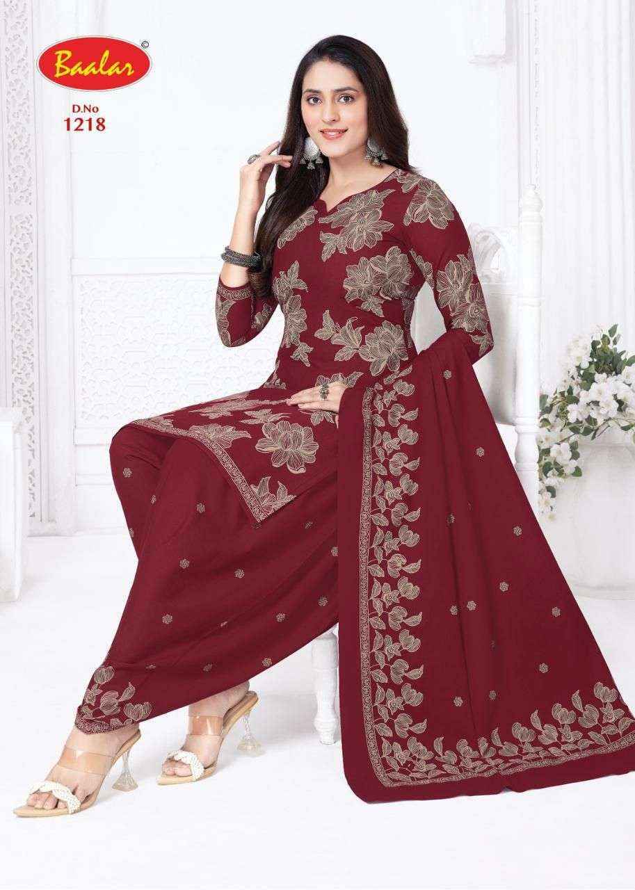 Baalar Cristal Patiyala Vol 12 Cotton Salwar Kameez Wholesale Rate ( 15 Pcs Catalog )