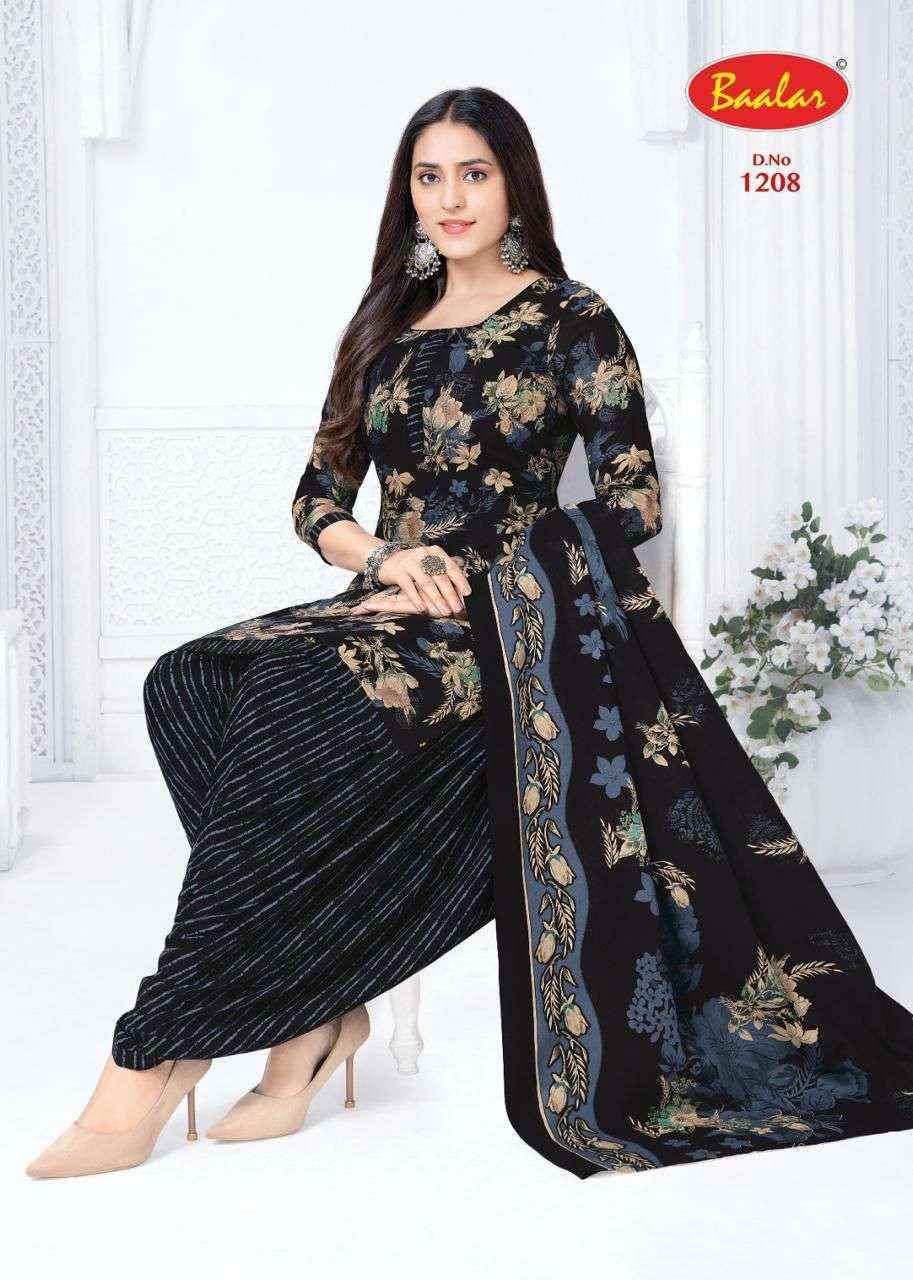 Baalar Cristal Patiyala Vol 12 Cotton Salwar Kameez Wholesale Rate ( 15 Pcs Catalog )