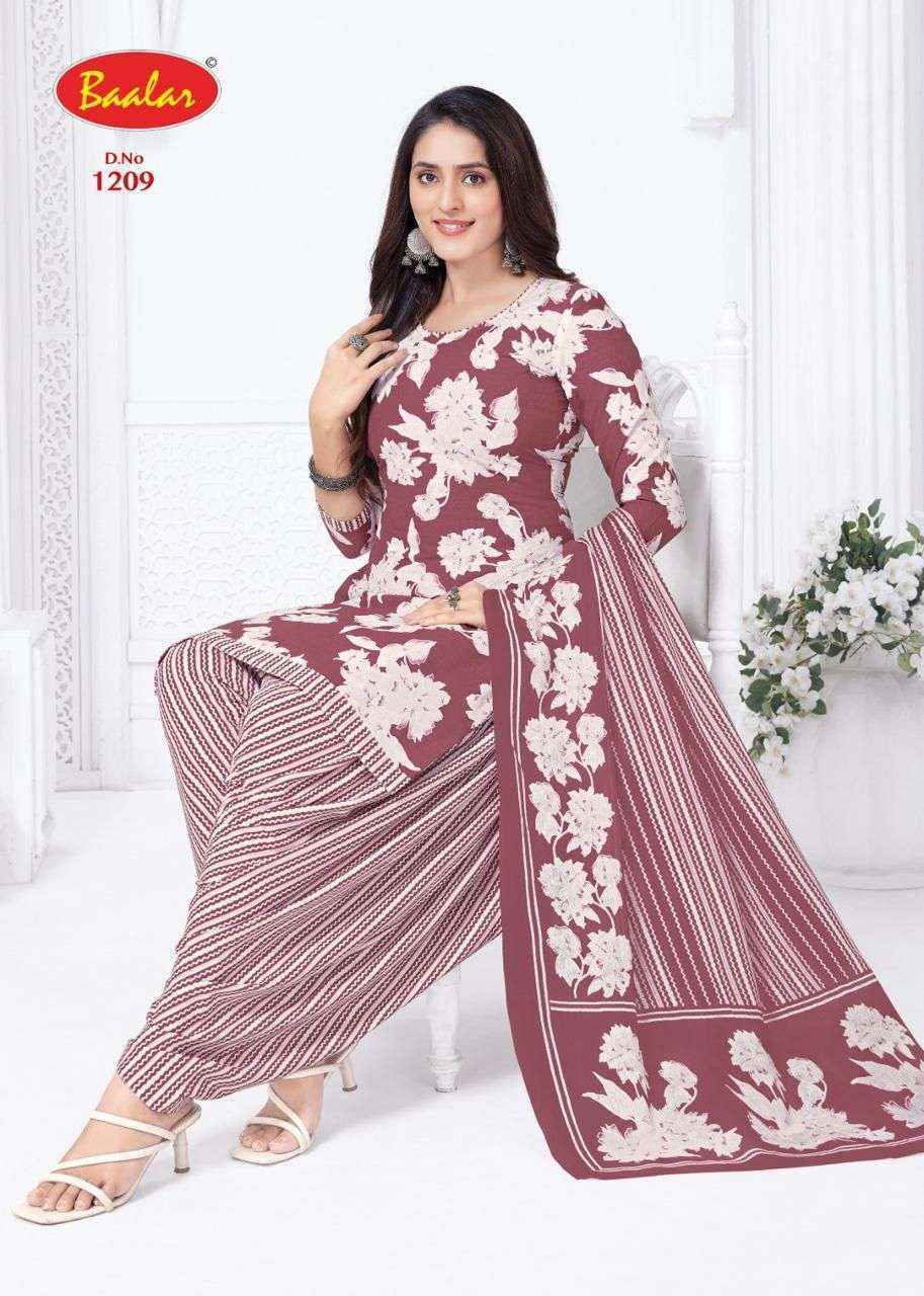 Baalar Cristal Patiyala Vol 12 Cotton Salwar Kameez Wholesale Rate ( 15 Pcs Catalog )