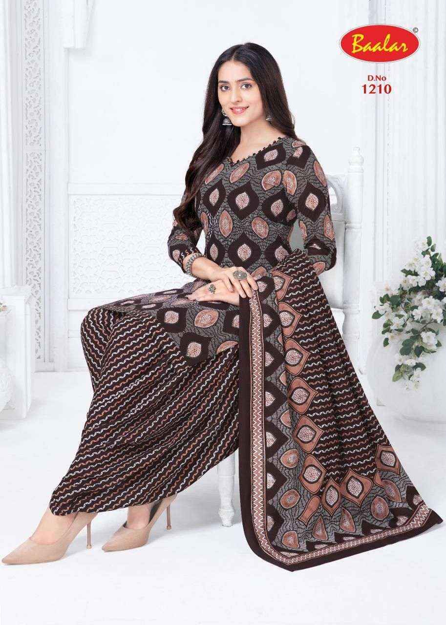 Baalar Cristal Patiyala Vol 12 Cotton Salwar Kameez Wholesale Rate ( 15 Pcs Catalog )