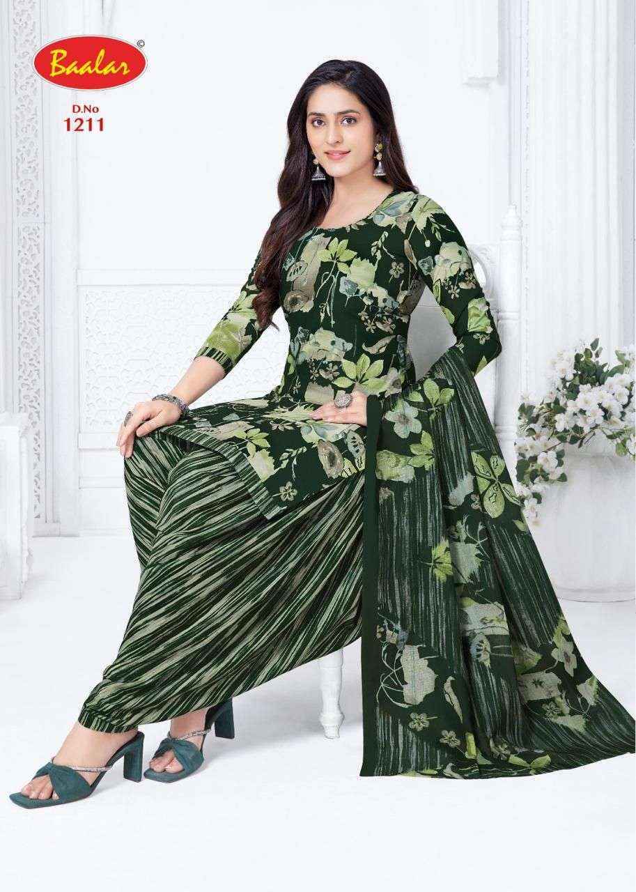 Baalar Cristal Patiyala Vol 12 Cotton Salwar Kameez Wholesale Rate ( 15 Pcs Catalog )