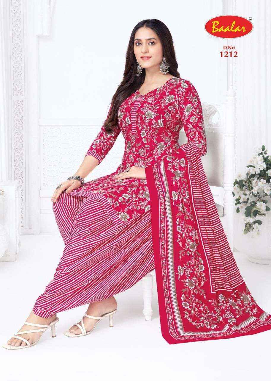 Baalar Cristal Patiyala Vol 12 Cotton Salwar Kameez Wholesale Rate ( 15 Pcs Catalog )