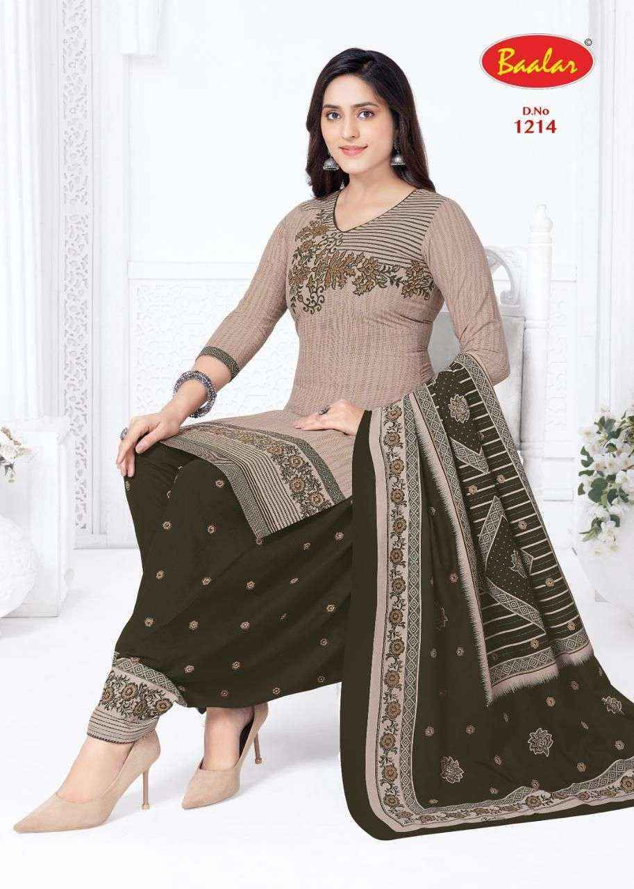 Baalar Cristal Patiyala Vol 12 Cotton Salwar Kameez Wholesale Rate ( 15 Pcs Catalog )