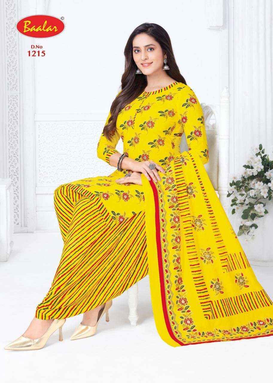 Baalar Cristal Patiyala Vol 12 Cotton Salwar Kameez Wholesale Rate ( 15 Pcs Catalog )