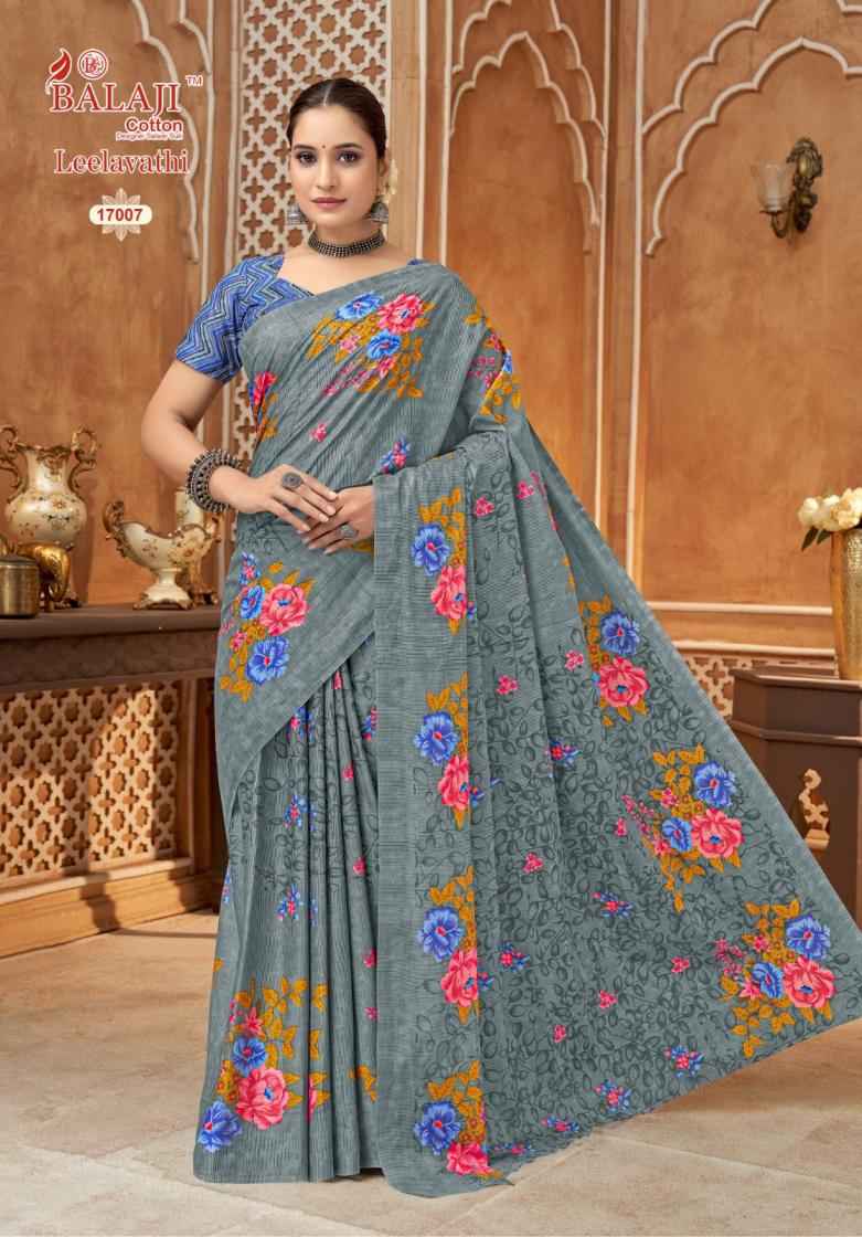 Balaji Cotton Leelavathi Vol 17 Pure Cotton saree wholesale Price ( 20 Pcs Catalogue )