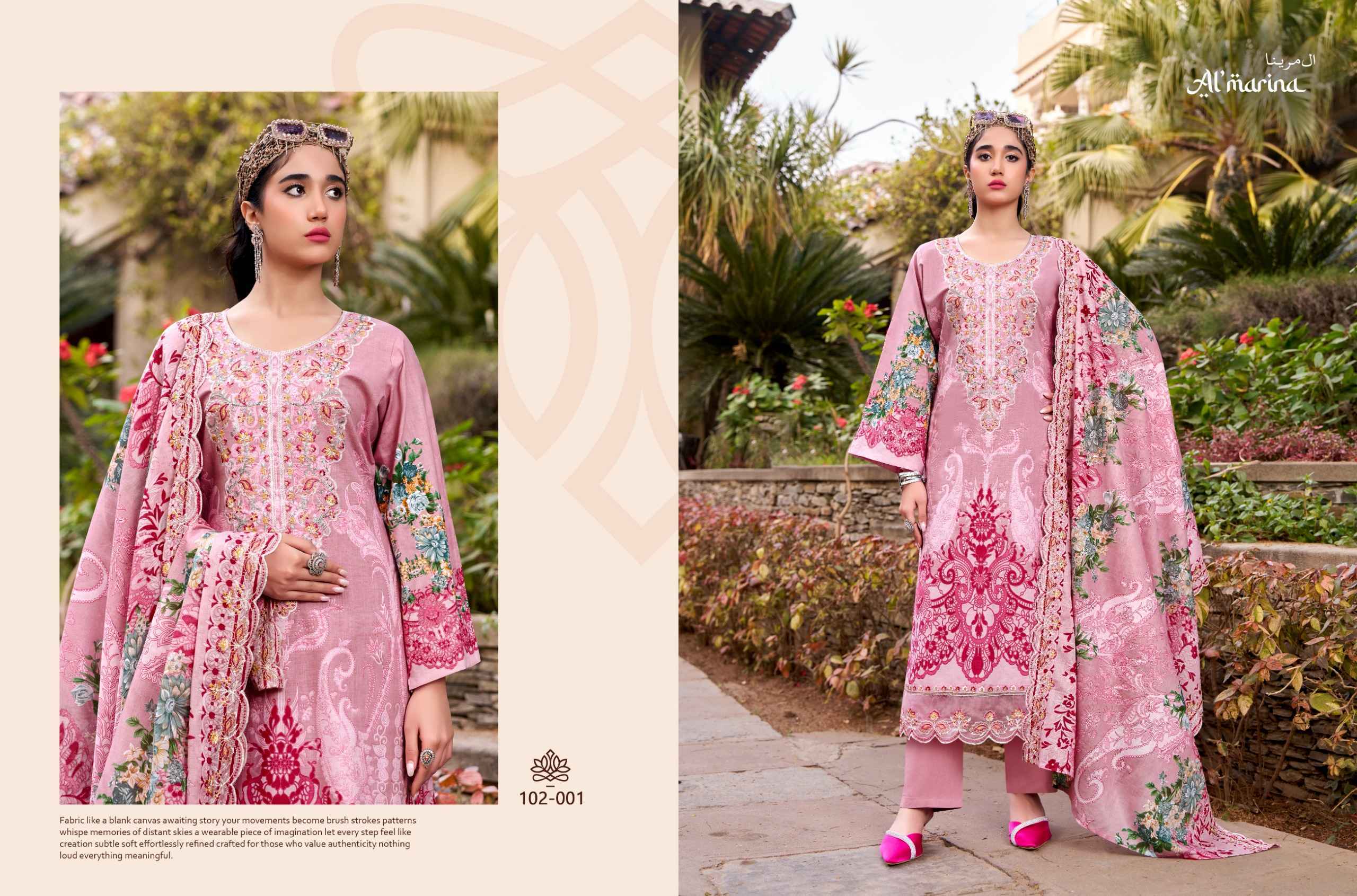 Belliza Designer Al Marina Inayat Cotton Dress Material Wholesale Price ( 8 pcs Catalogue )