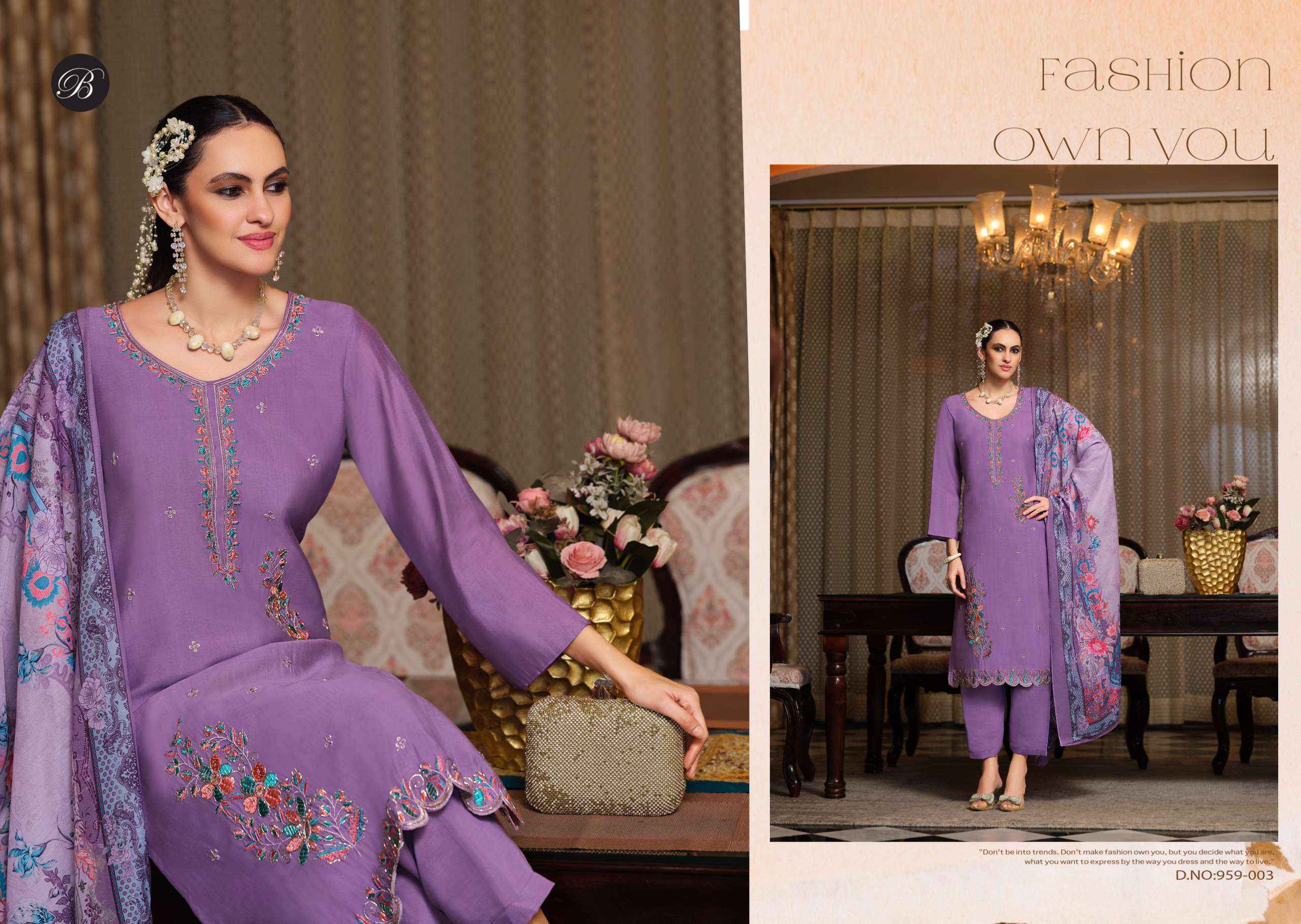 Belliza Designer Gulfam Muslin Dress Material Wholesale Online Price ( 6 pcs Catalogue )