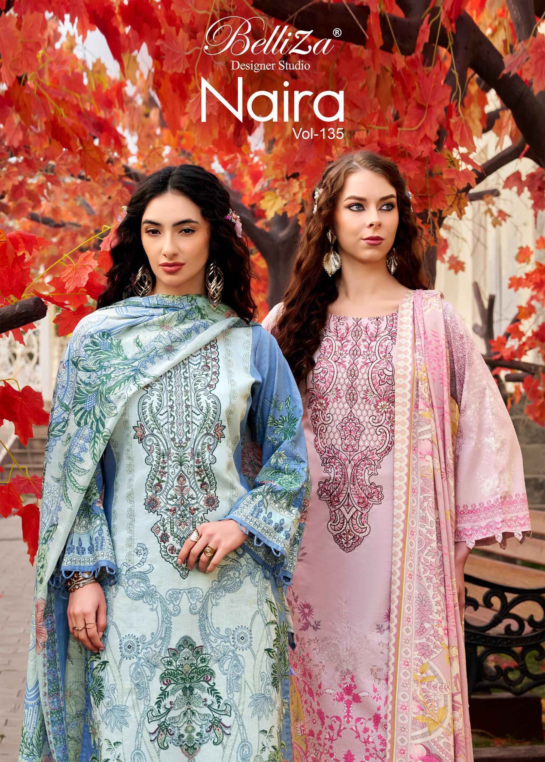 Belliza Naira Vol 135 Cotton Dress Material Wholesale Online Shopping ( 8 pcs Catalogue )