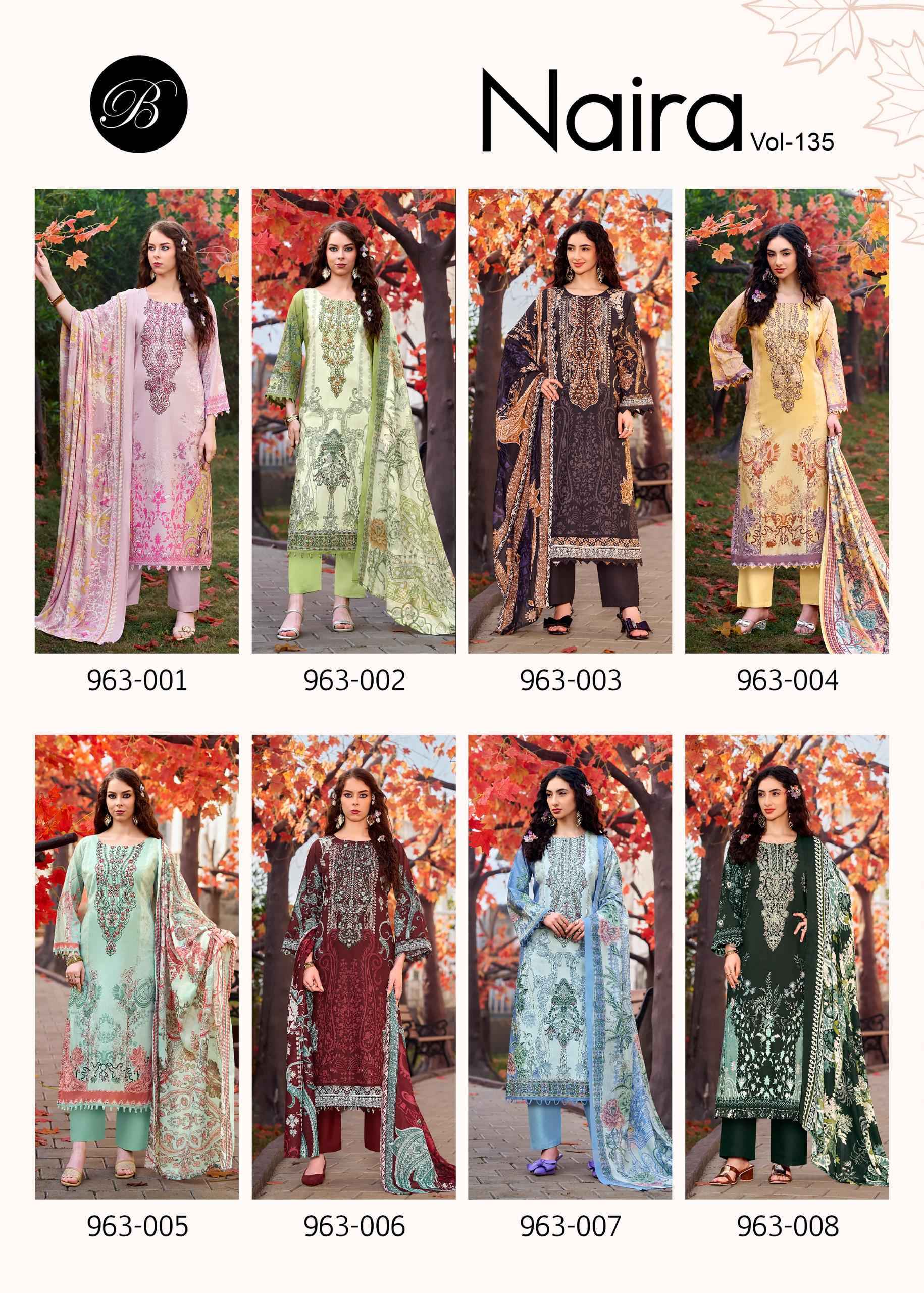 Belliza Naira Vol 135 Cotton Dress Material Wholesale Online Shopping ( 8 pcs Catalogue )