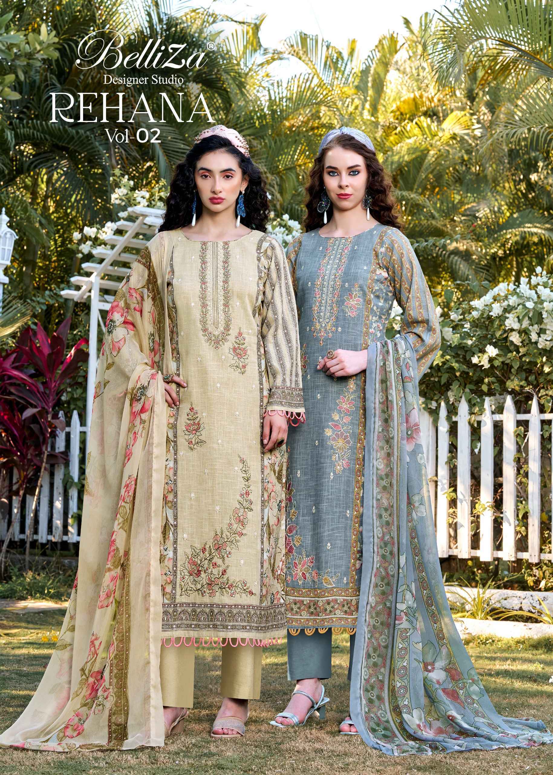 Belliza Rehana Vol 2 Cotton Salwar Kameez Wholesale Rate ( 6 Pcs Catalog )