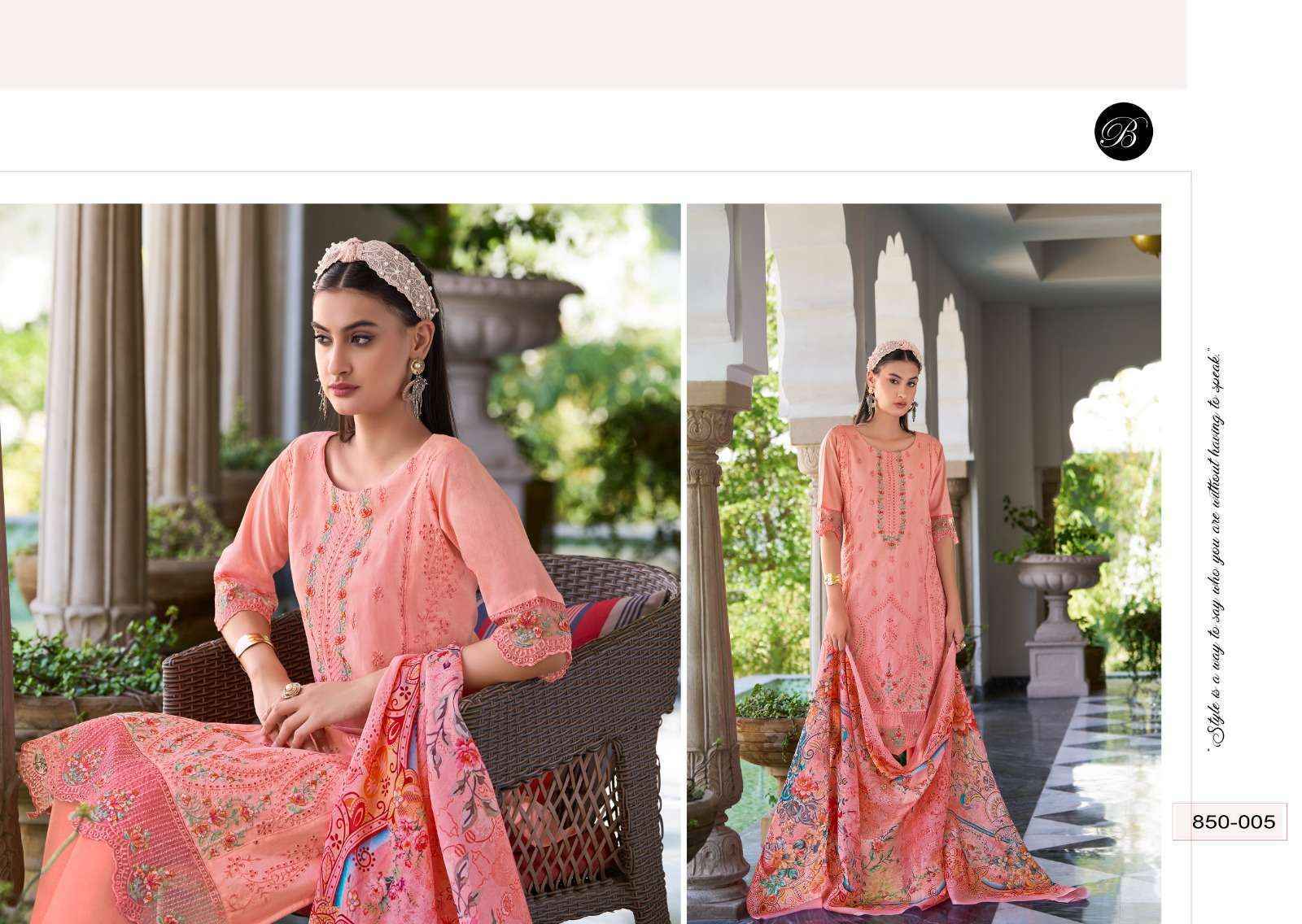 Belliza Zoya Vol 2 Cotton Salwar Kameez Wholesale Rate ( 6 Pcs Catalog )