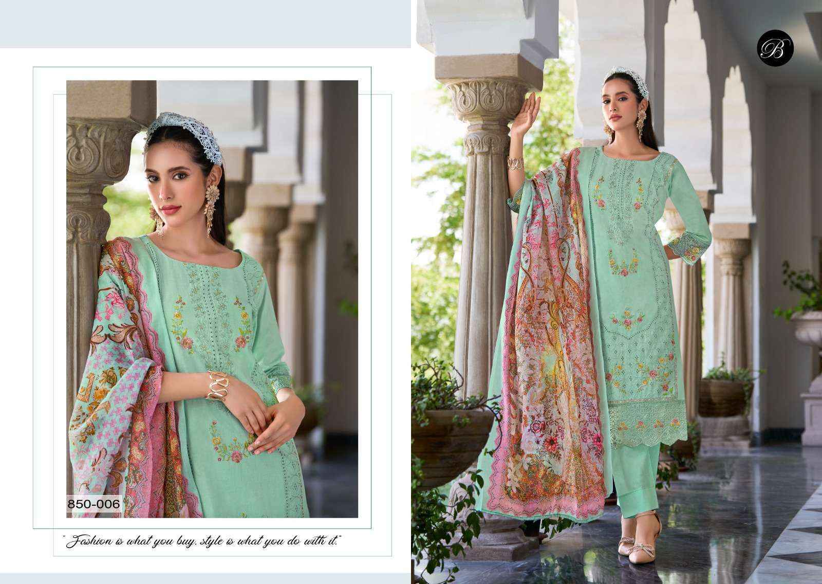 Belliza Zoya Vol 2 Cotton Salwar Kameez Wholesale Rate ( 6 Pcs Catalog )