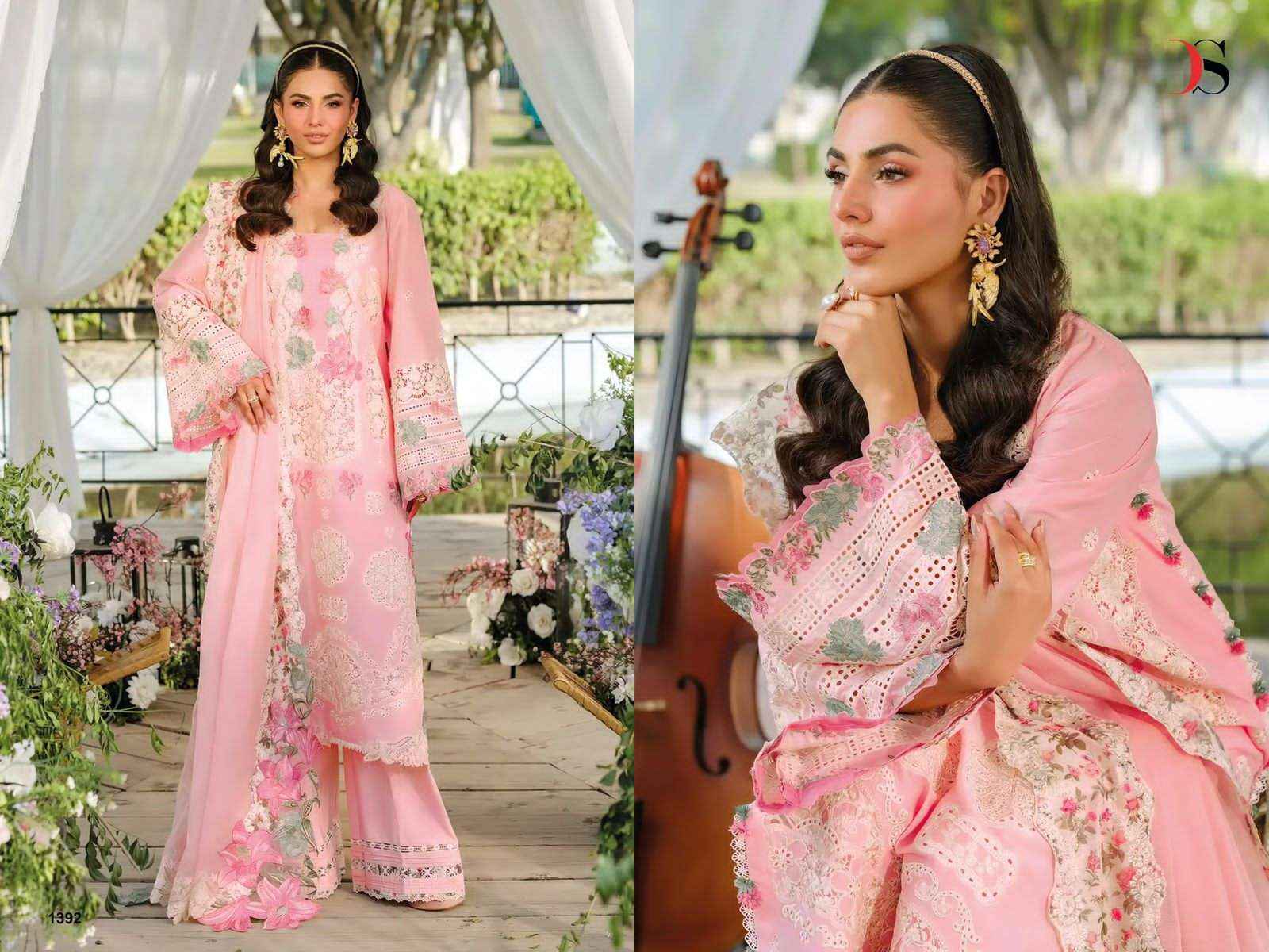 Deepsy Elaf Luxury Lawn 25 3 Nx Pure Cotton Pakistani Dress Wholesale Rate ( 4 Pcs Catalog )